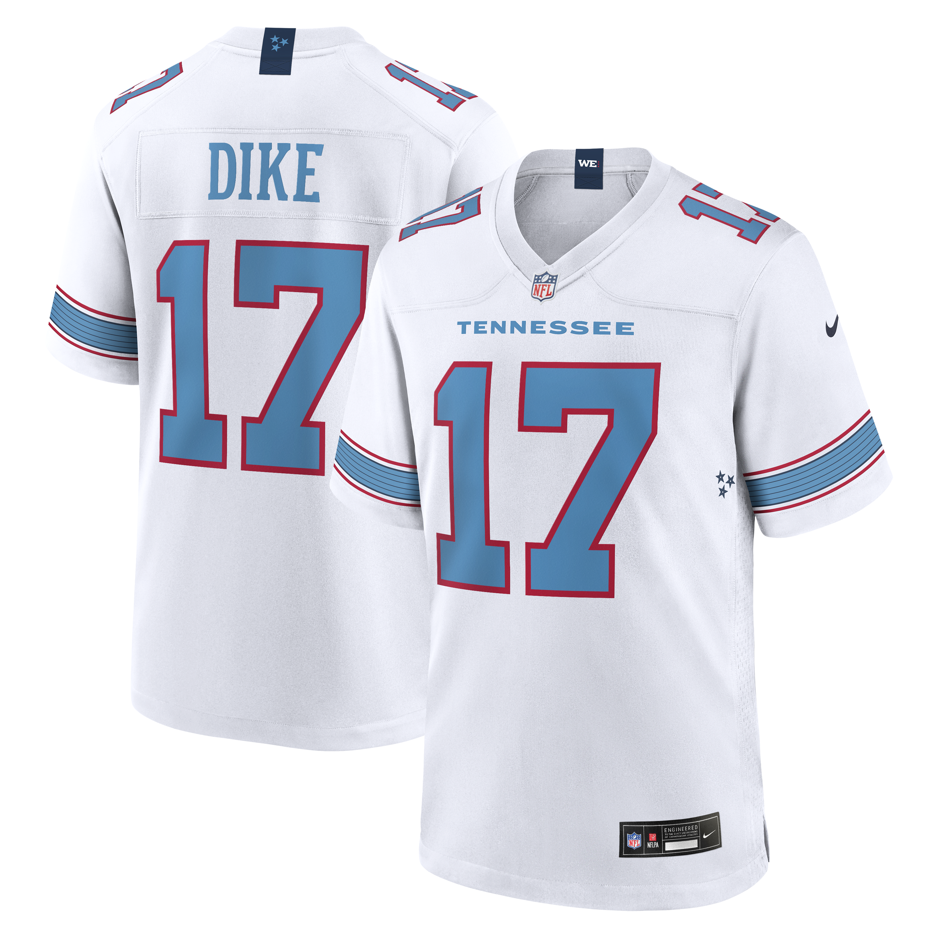 Chimere Dike Tennessee Titans Game Jersey - White