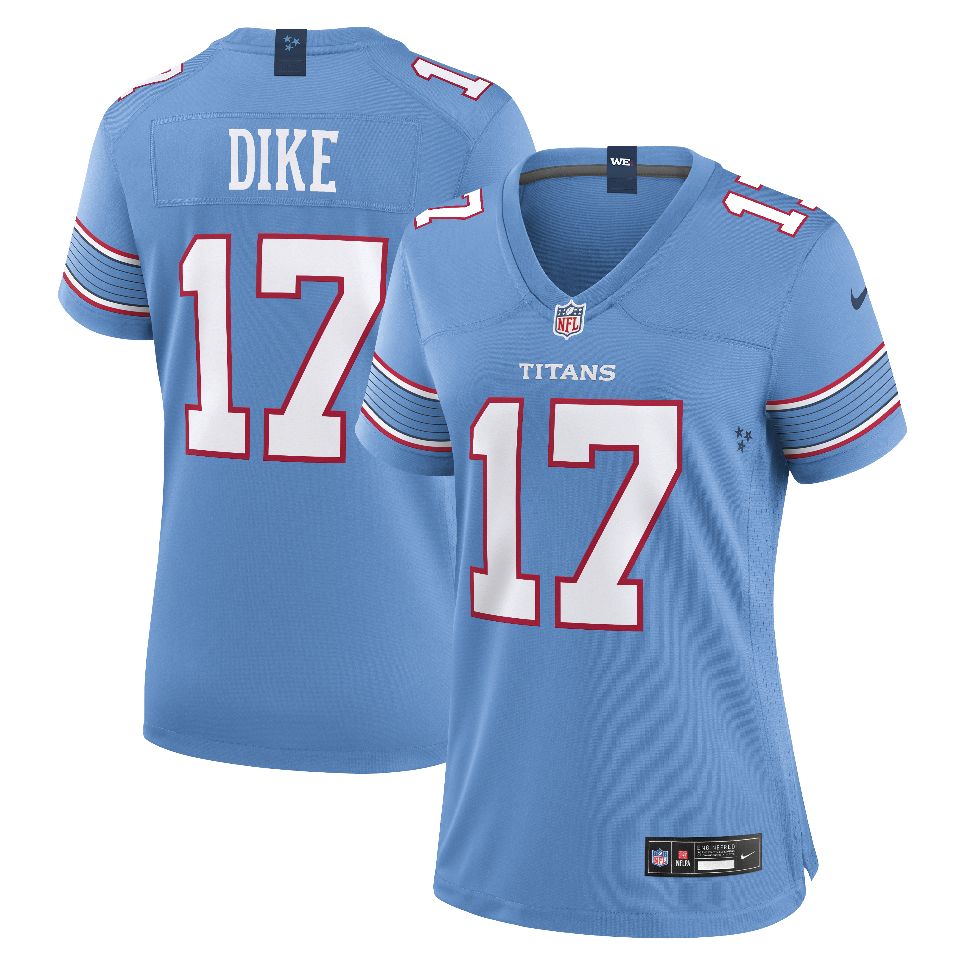 Chimere Dike Tennessee Titans Women's Team Game Jersey - Light Blue