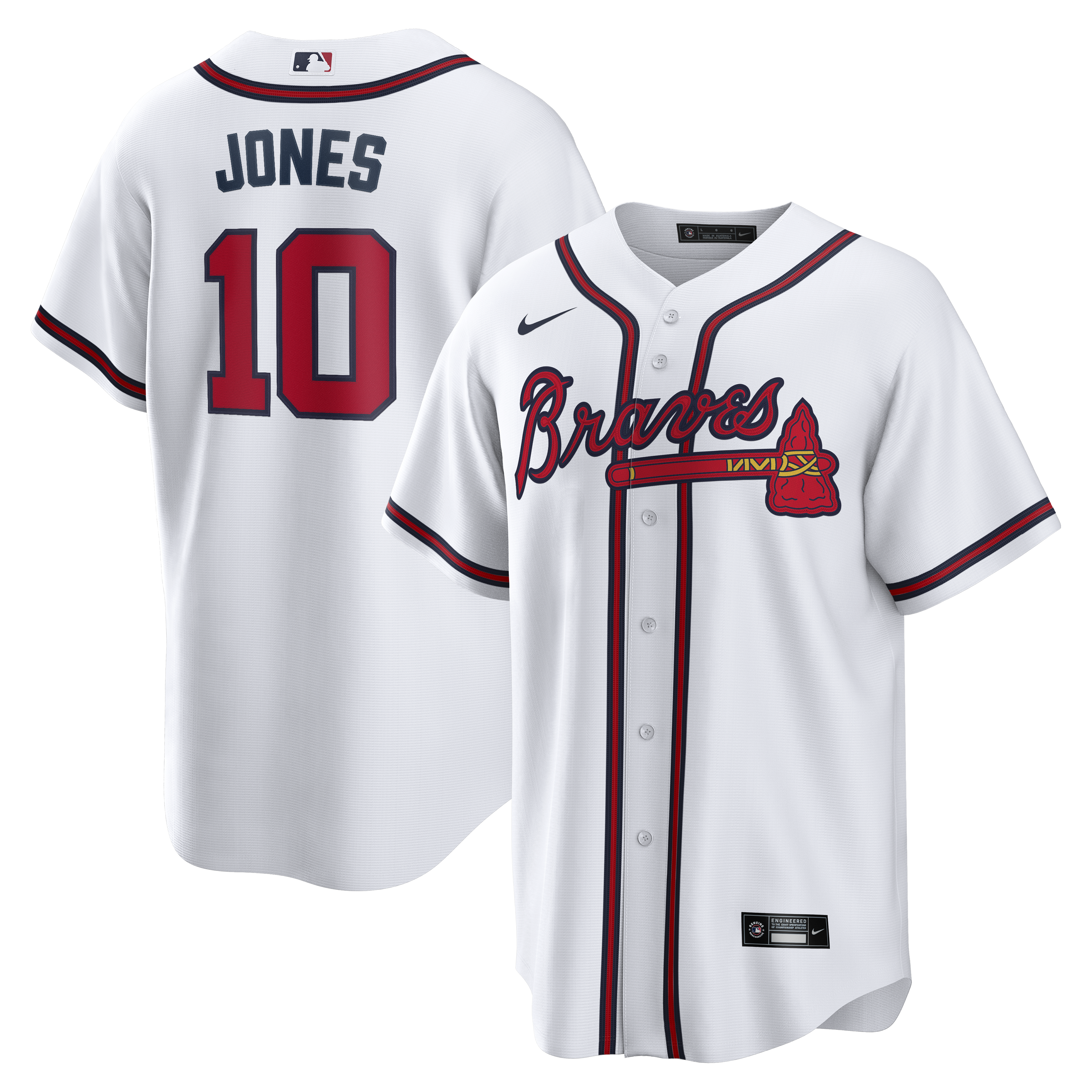 Chipper Jones Atlanta Braves Home Retired Player Jersey - White