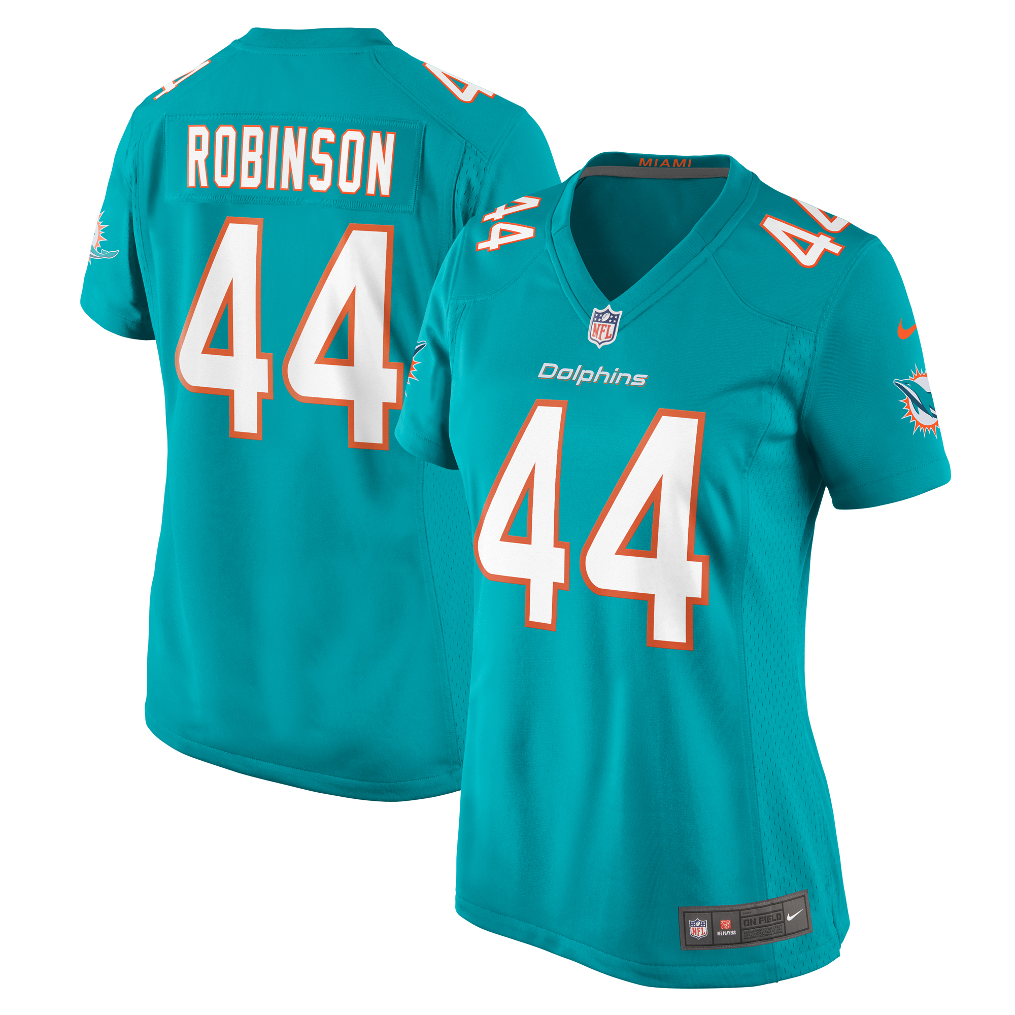 Chop Robinson Miami Dolphins Women's Game Jersey - Aqua