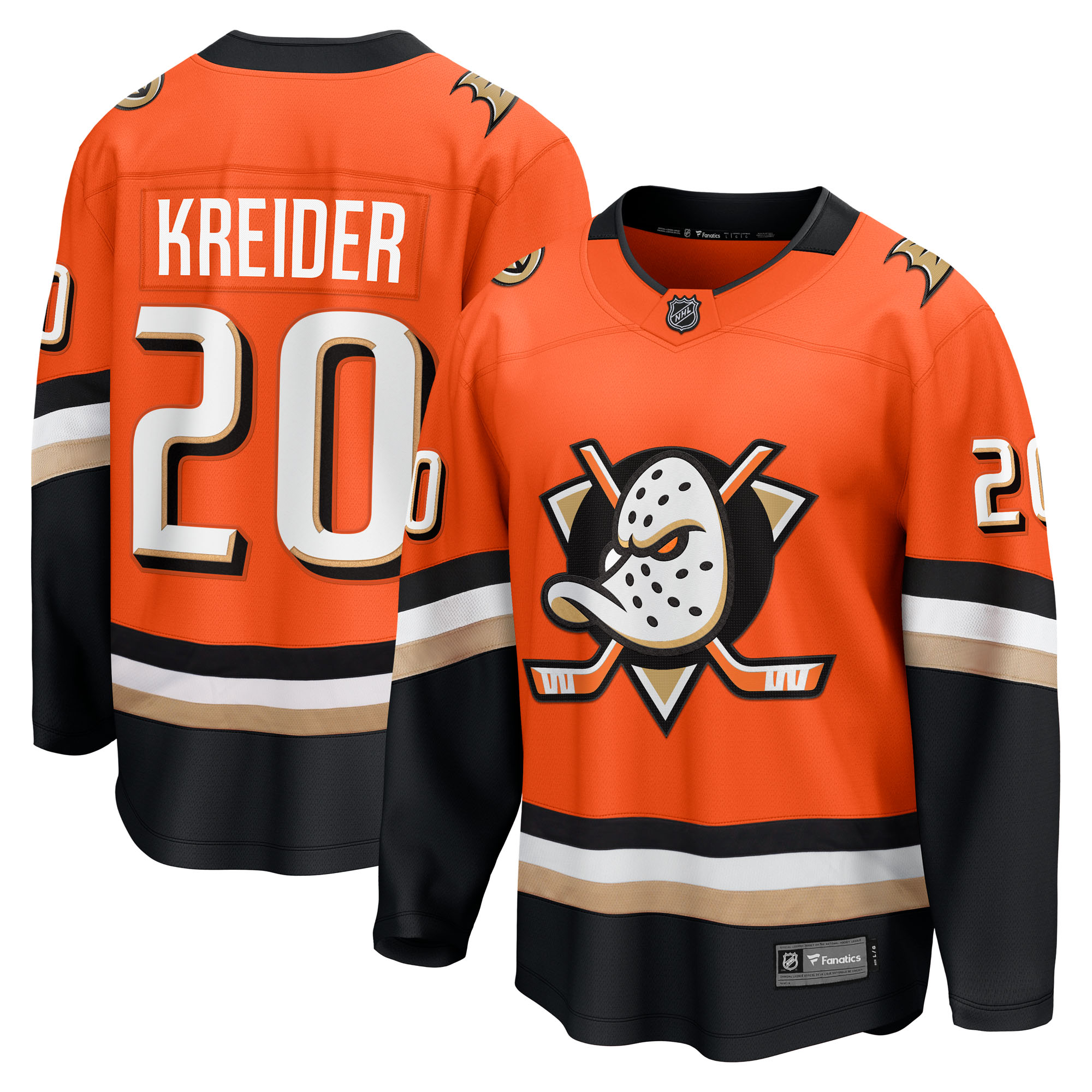 Chris Kreider Anaheim Ducks Fanatics Home Breakaway Jersey - Orange