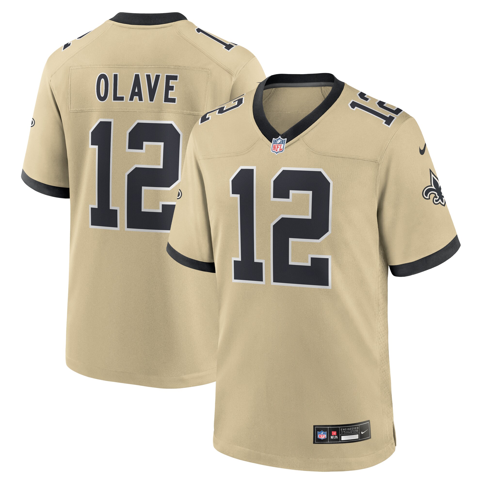 Chris Olave New Orleans Saints Gameday Golds Alternate Game Player Jersey - Gold