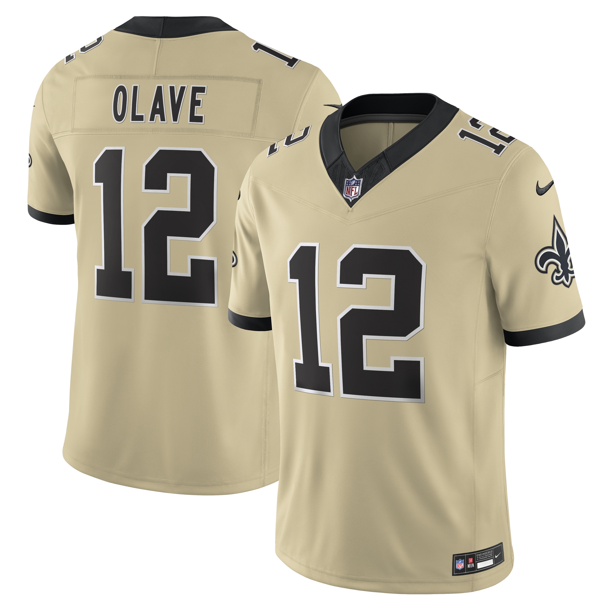 Chris Olave New Orleans Saints Gameday Golds Alternate Vapor F.U.S.E. Limited Jersey