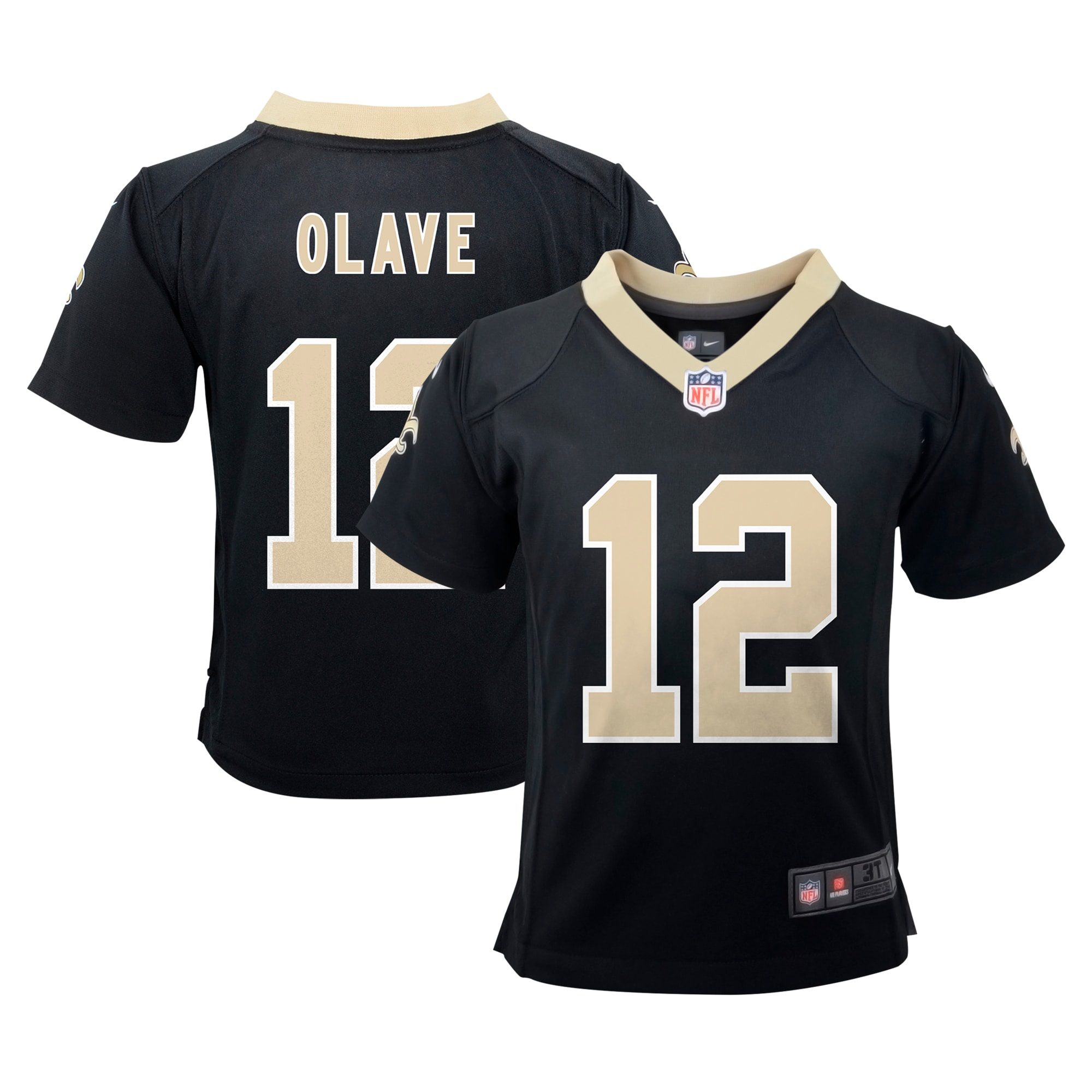 Chris Olave New Orleans Saints Infant Team Player Game Jersey - Black