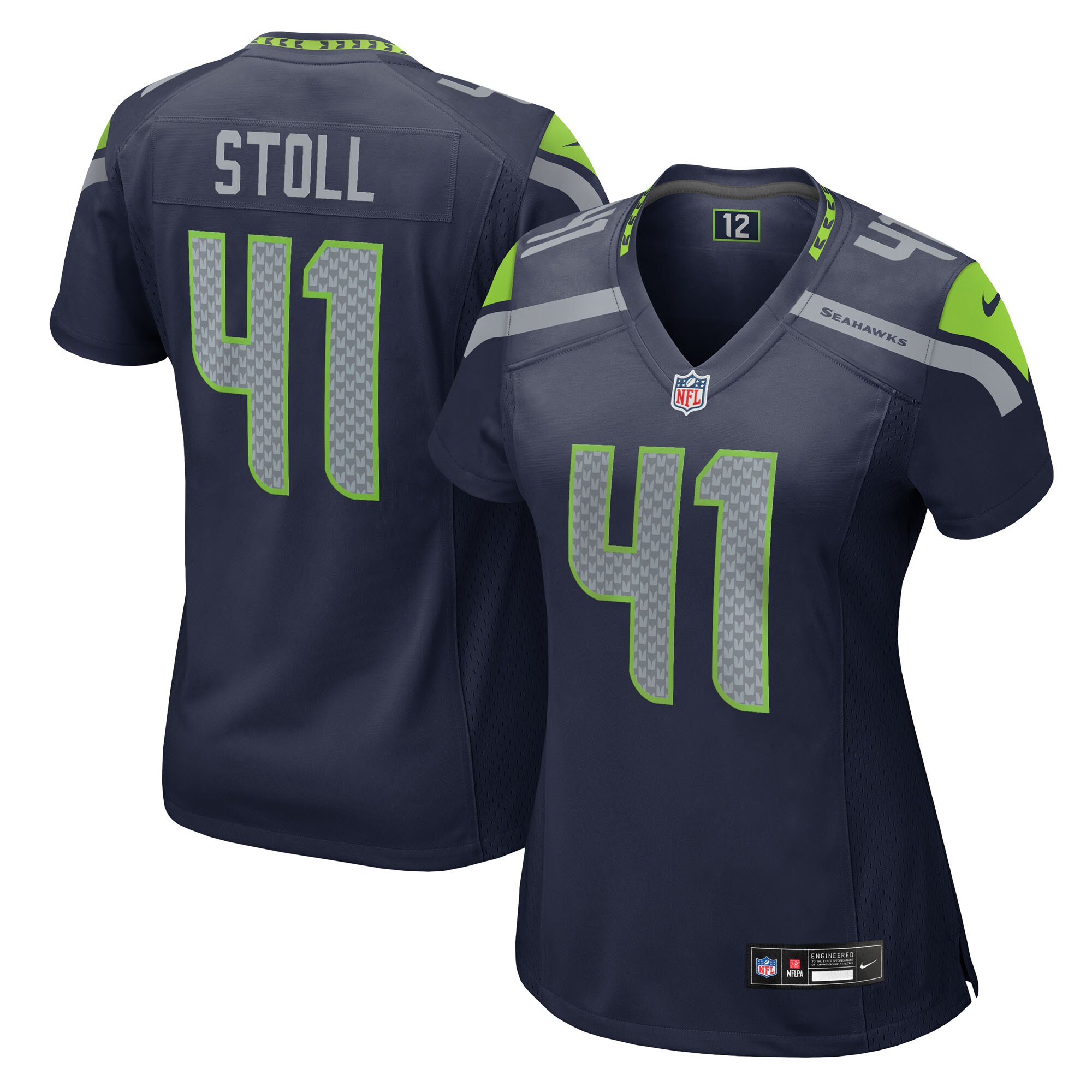 Chris Stoll Seattle Seahawks Women's Team Game Jersey - College Navy