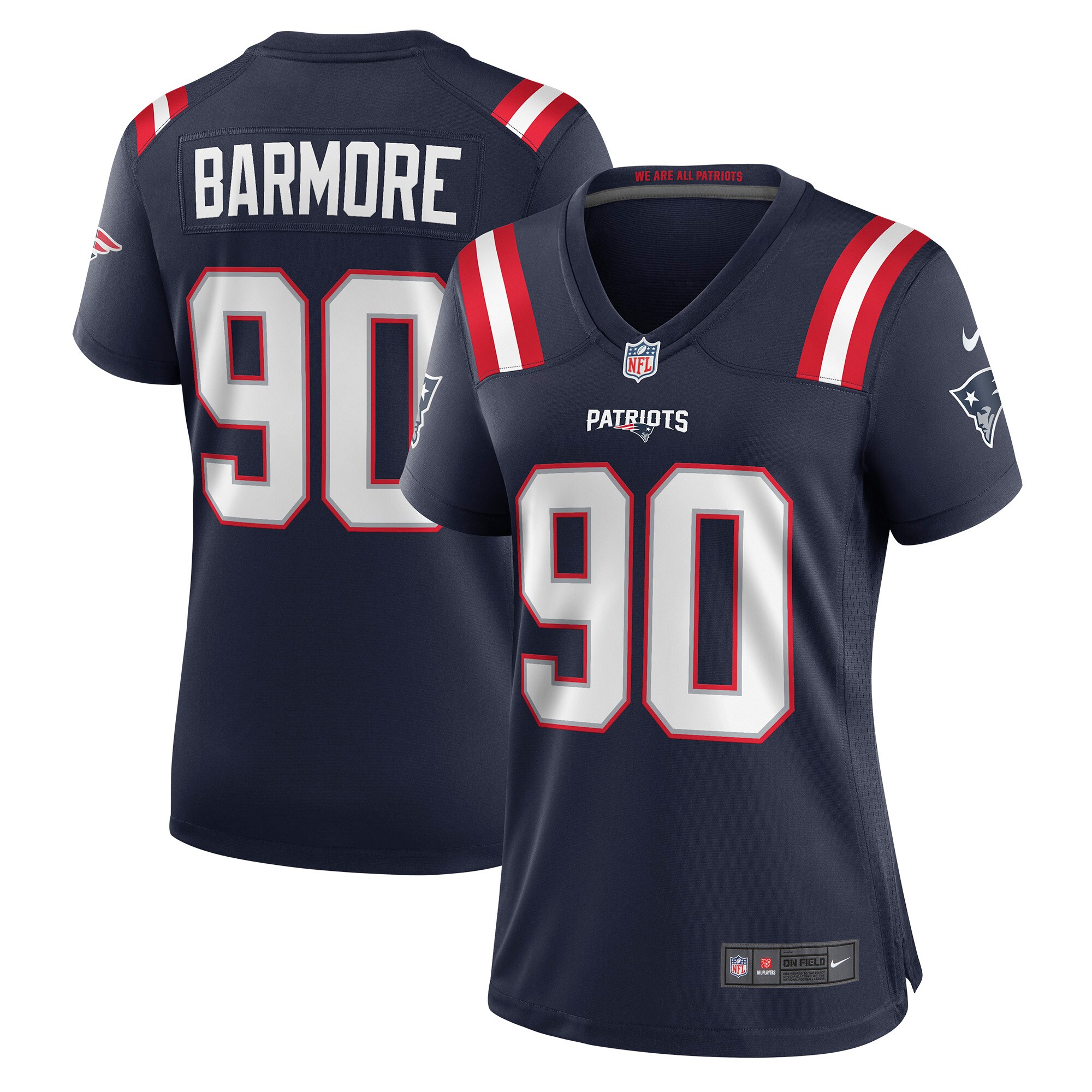 Christian Barmore New England Patriots Women's Game Jersey - Navy