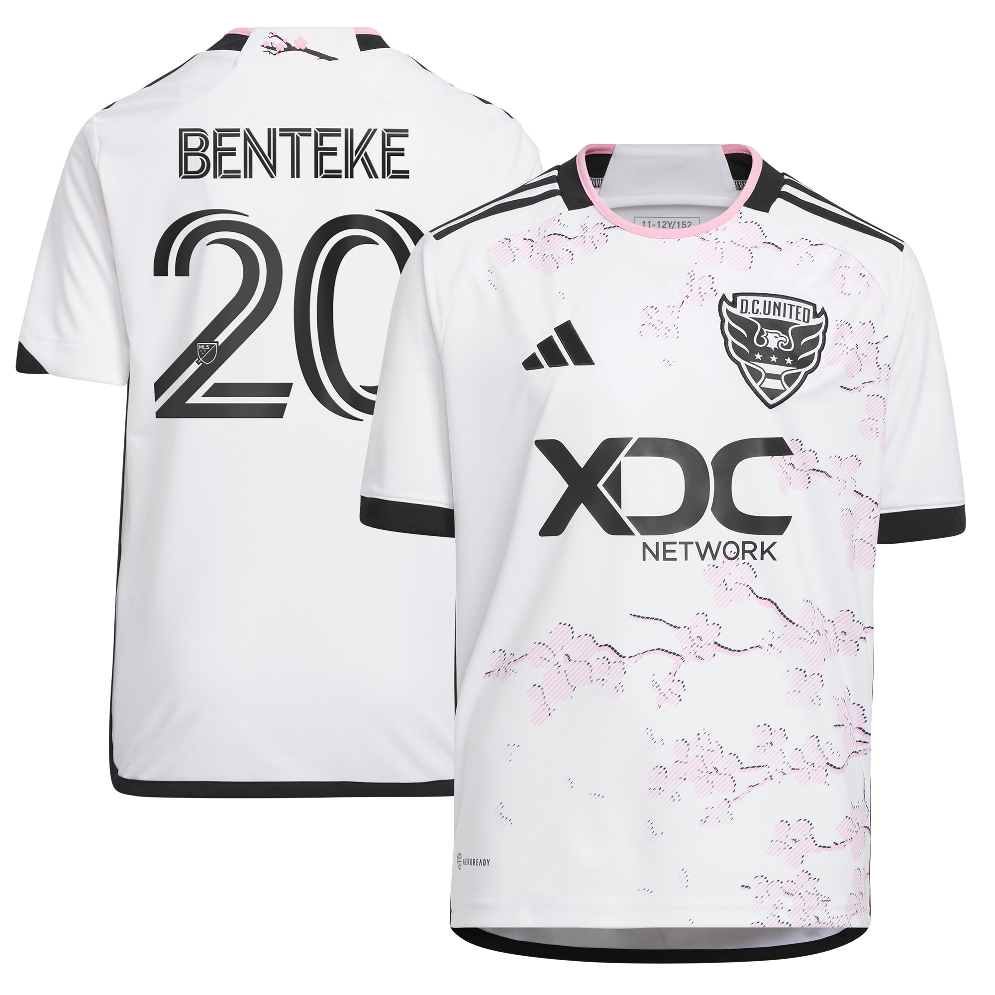 Christian Benteke D.C. United Youth 2023 The Cherry Blossom Kit Player Jersey - White