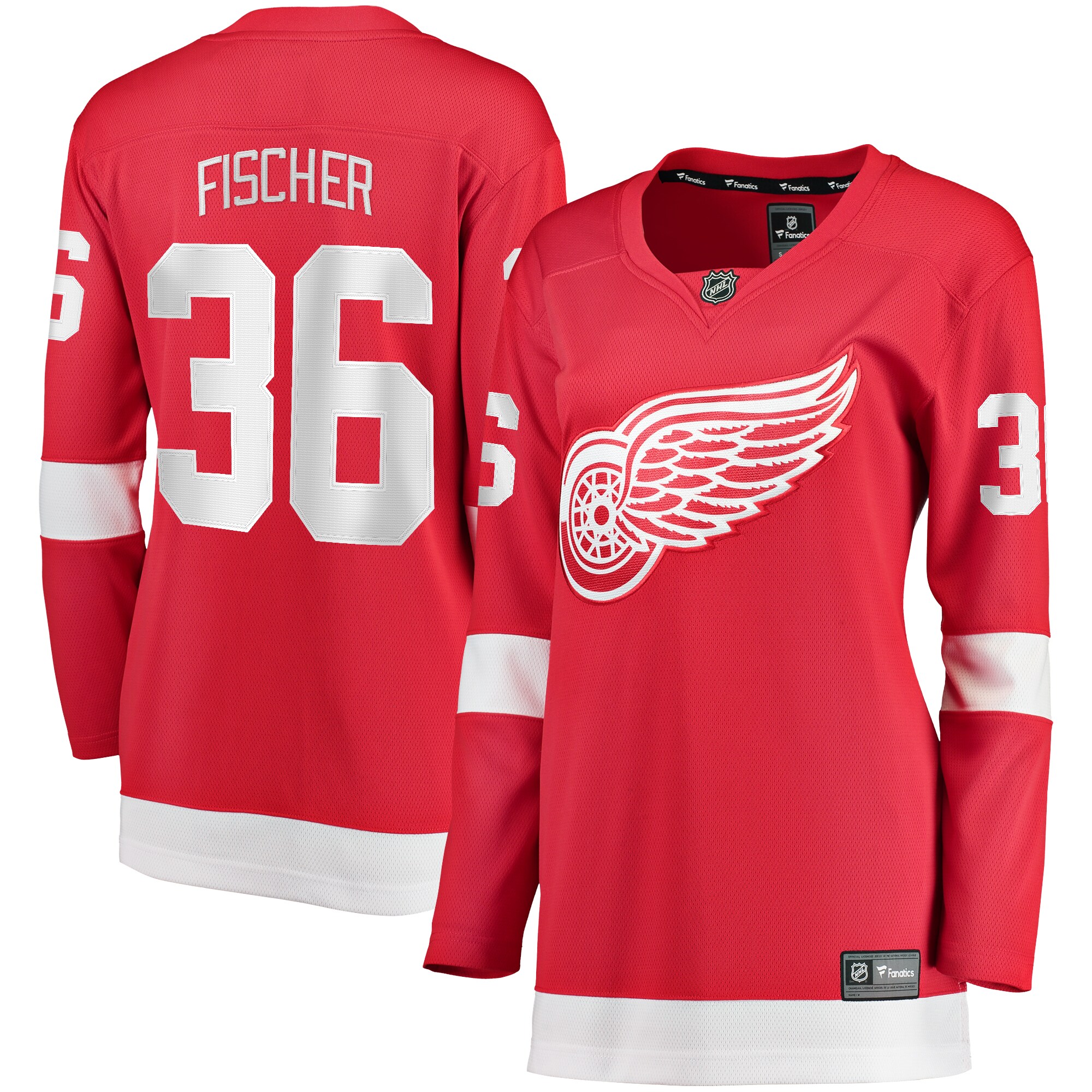 Christian Fischer Detroit Red Wings Fanatics Women's Home Breakaway Player Jersey - Red