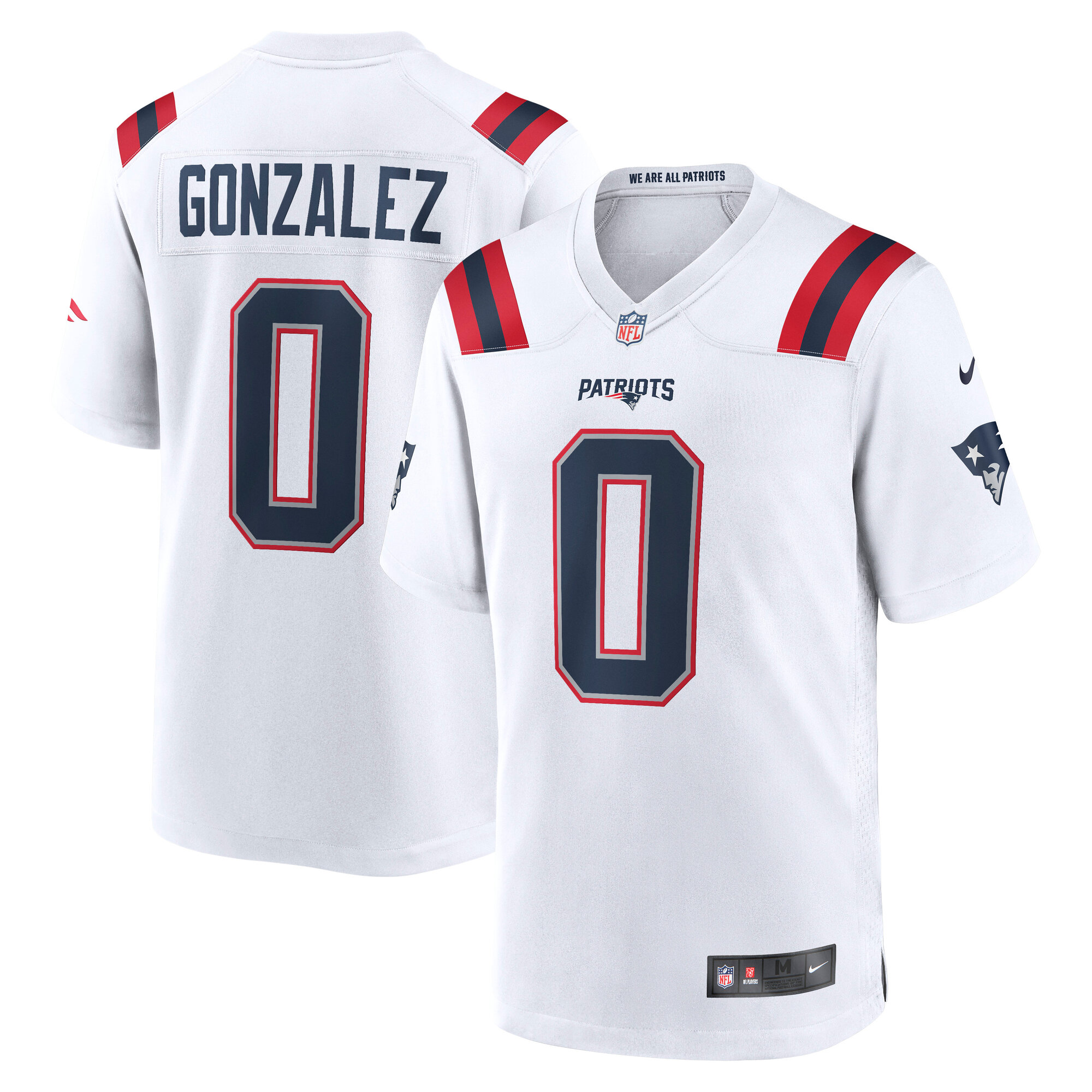 Christian Gonzalez New England Patriots Game Jersey