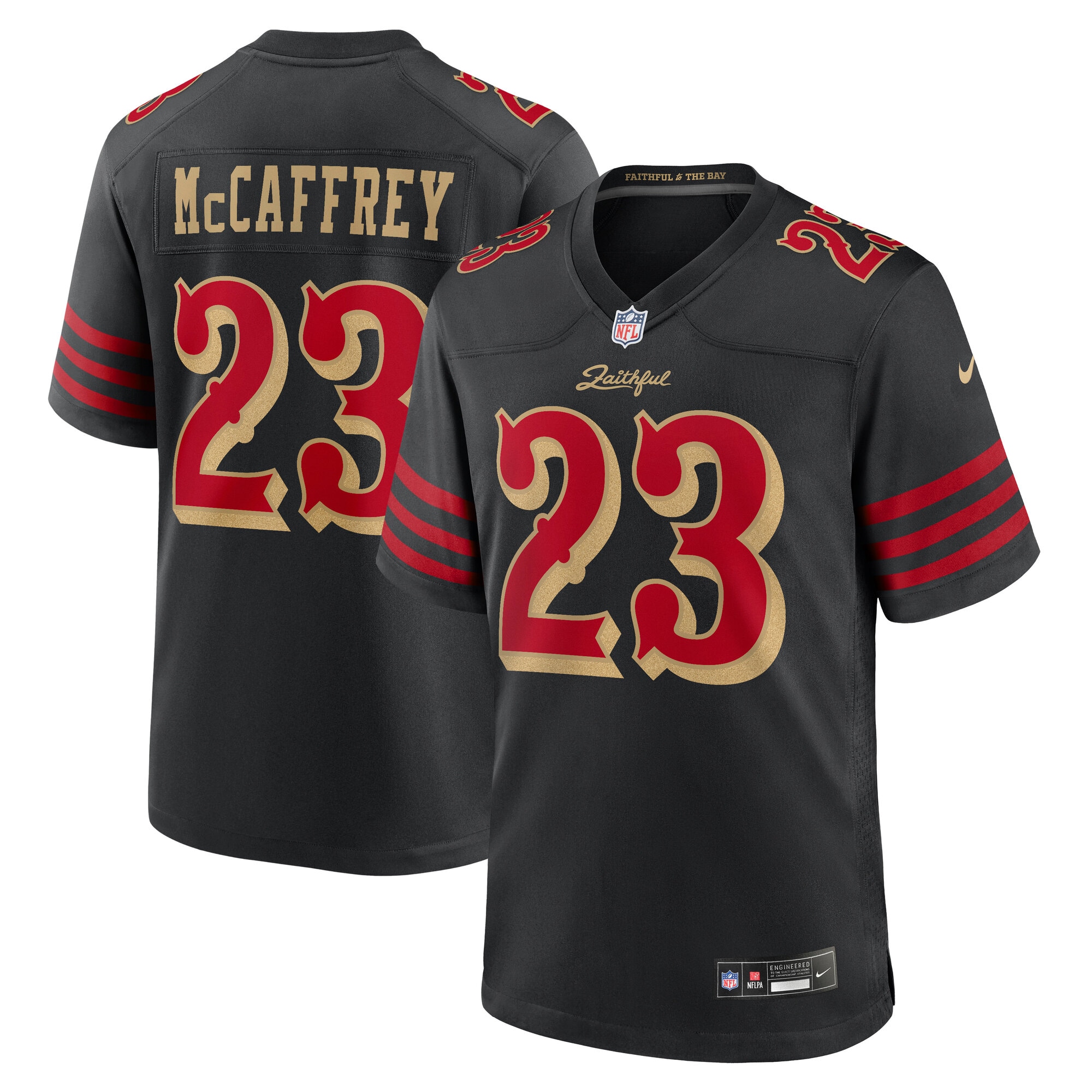 Christian McCaffrey San Francisco 49ers 2025 Rivalries Collection Game Jersey - Black