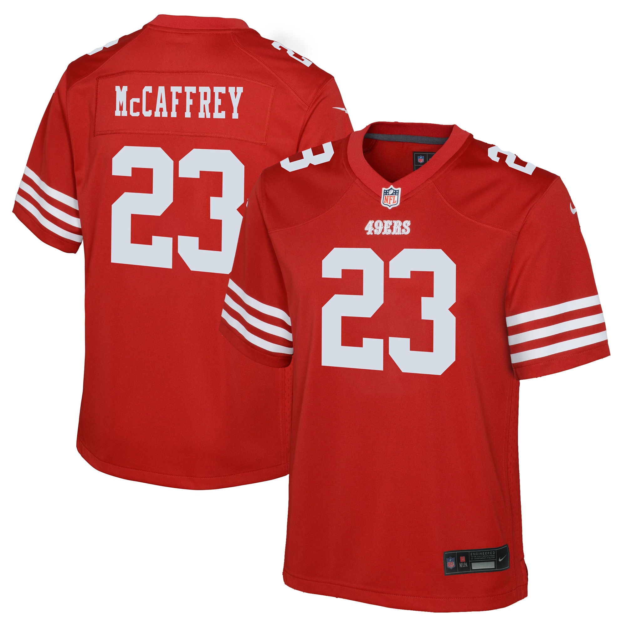 Christian McCaffrey San Francisco 49ers Youth Game Jersey - Scarlet
