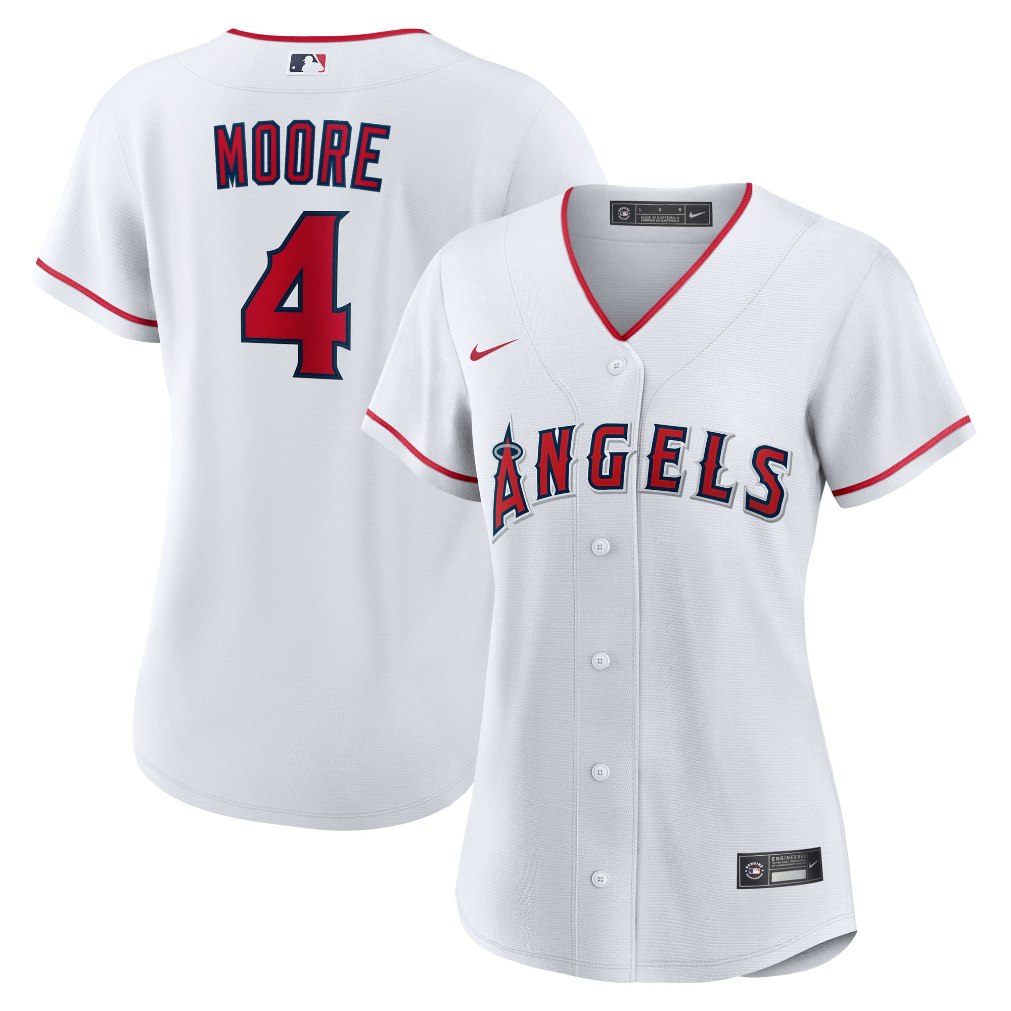 Christian Moore Los Angeles Angels Women's Home Jersey - White