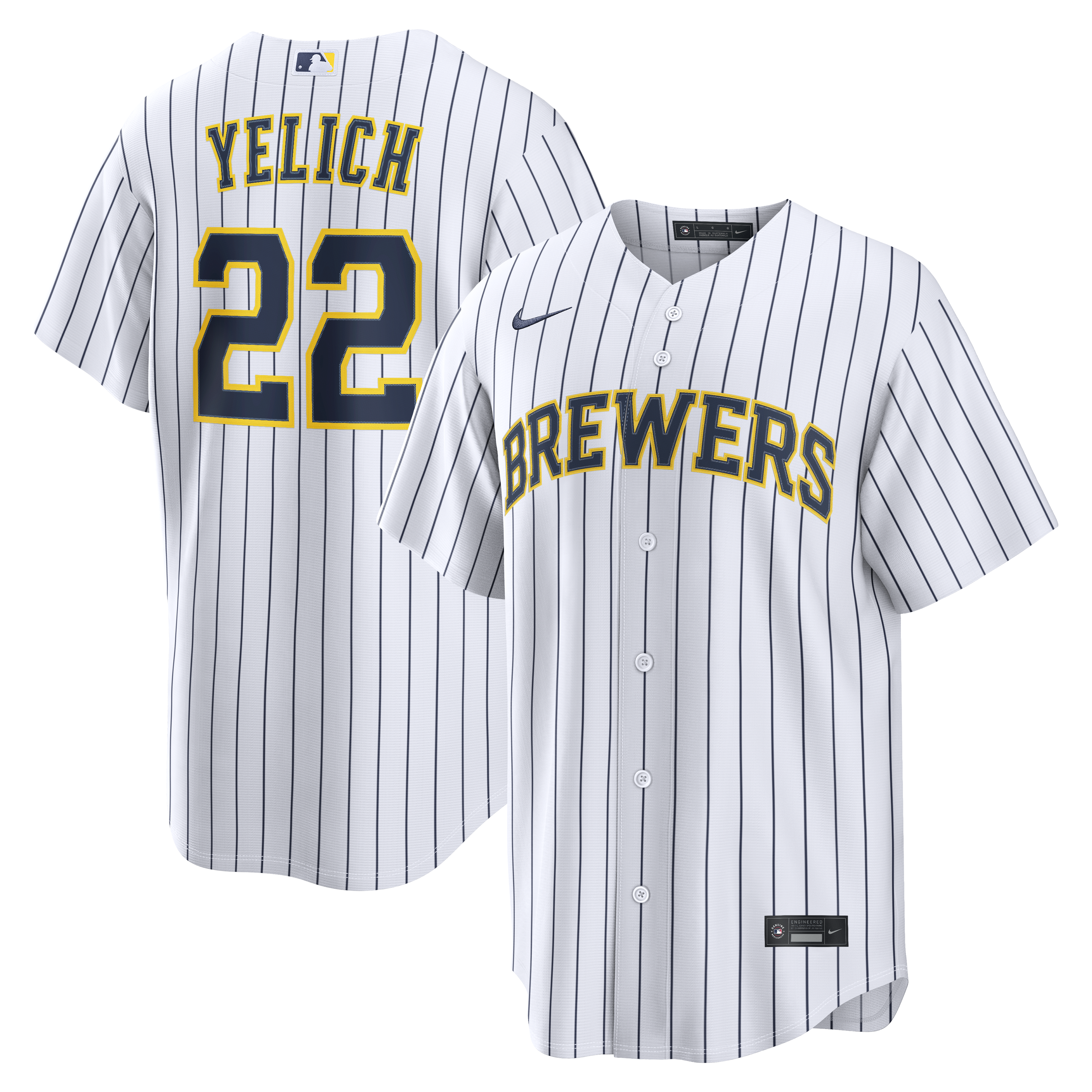 Christian Yelich Milwaukee Brewers Alternate Jersey - White