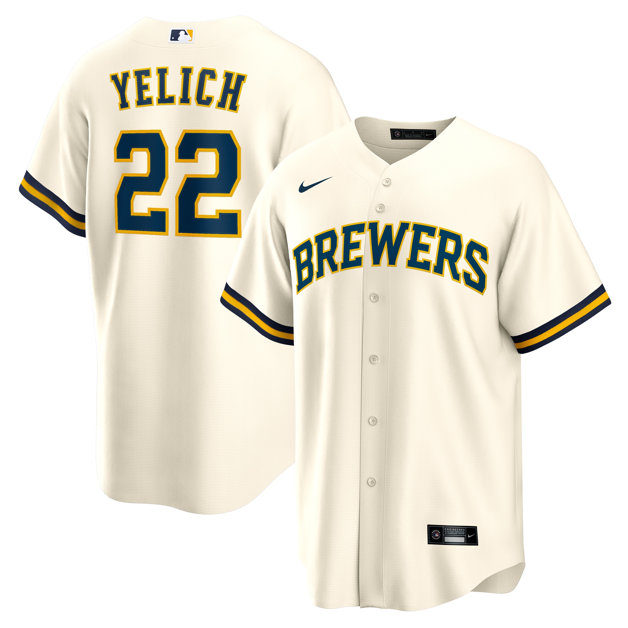 Christian Yelich Milwaukee Brewers Home Jersey - White