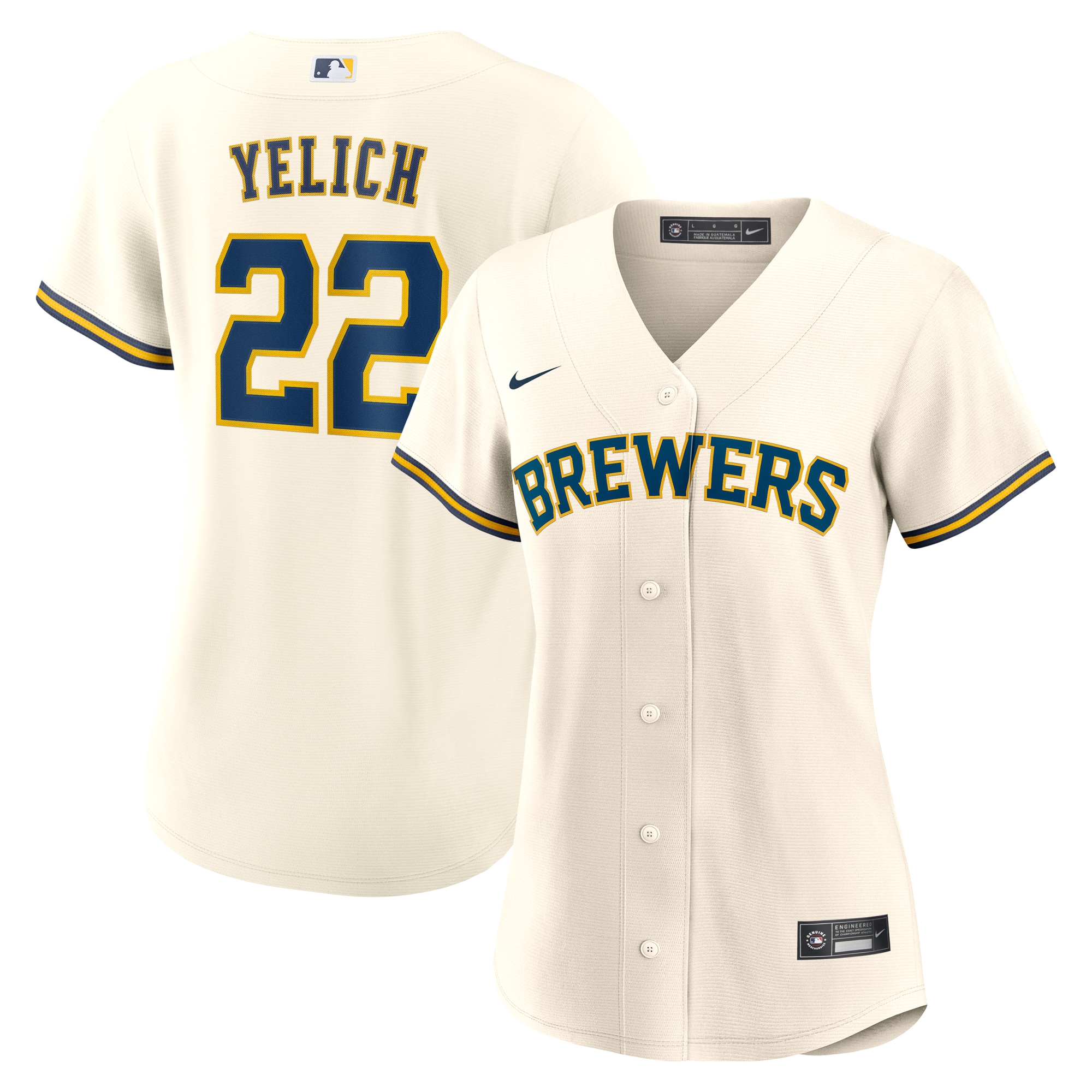 Christian Yelich Milwaukee Brewers Women's Home Jersey - White