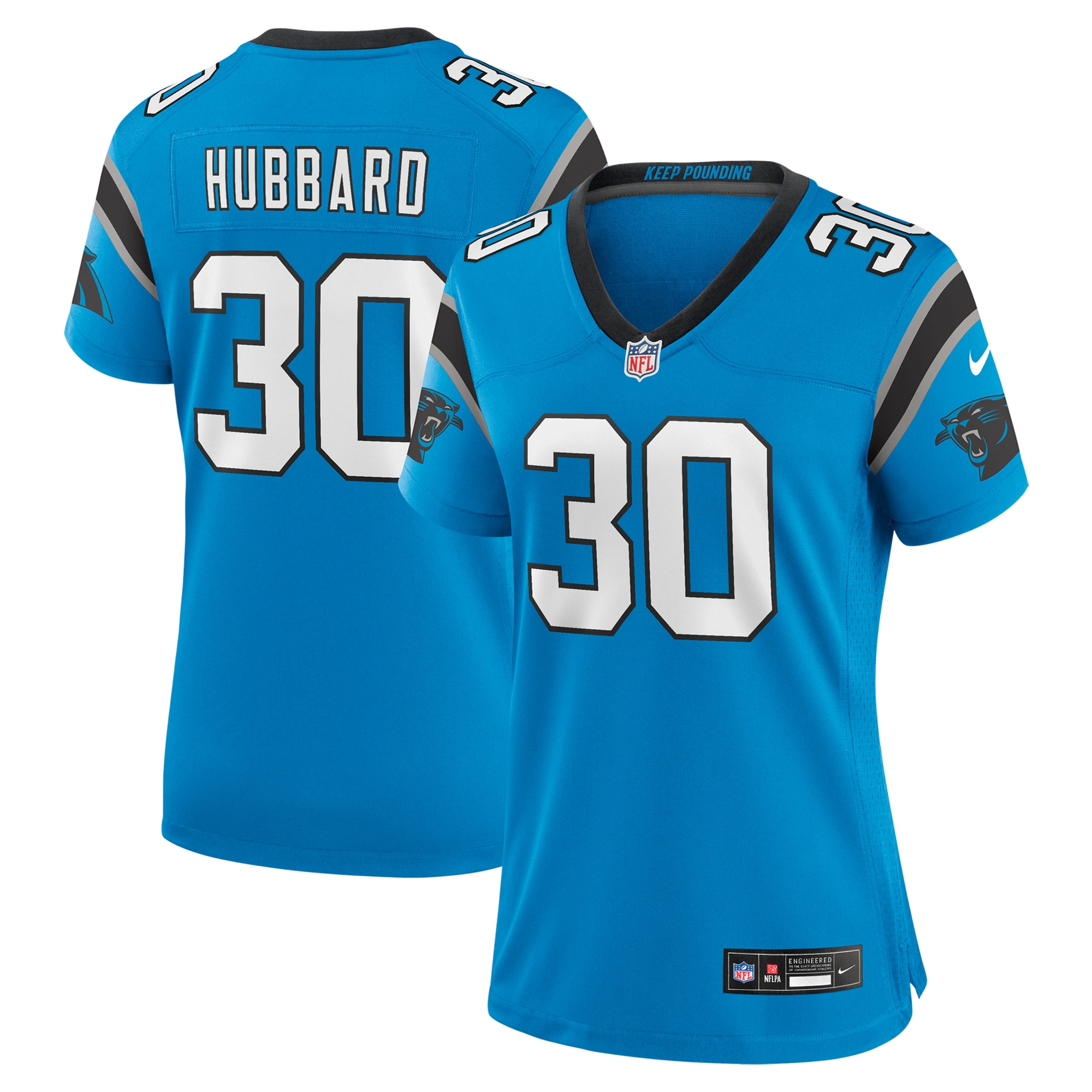 Chuba Hubbard Carolina Panthers Women's Alternate Game Jersey - Blue