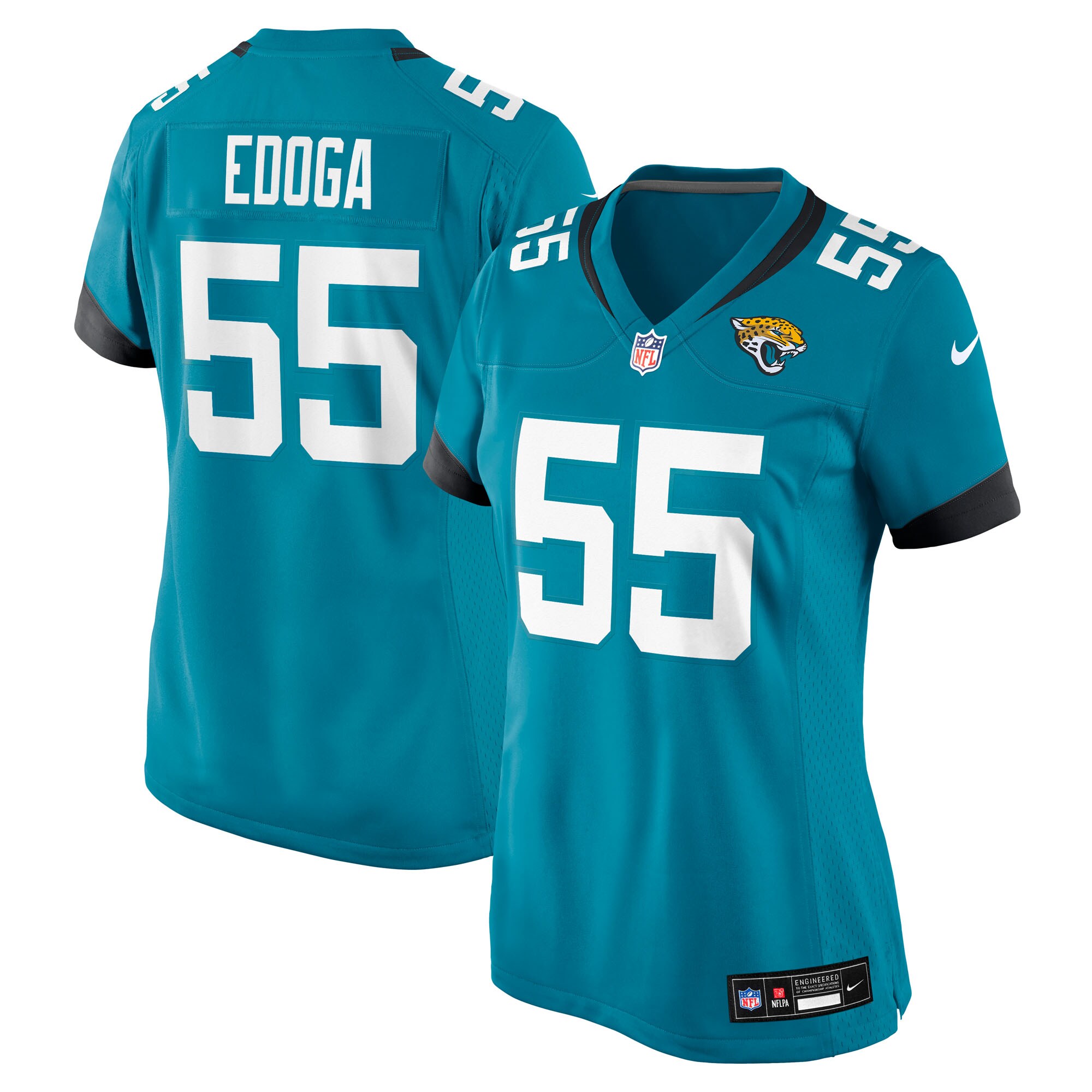 Chuma Edoga Jacksonville Jaguars Women's Team Game Jersey - Teal