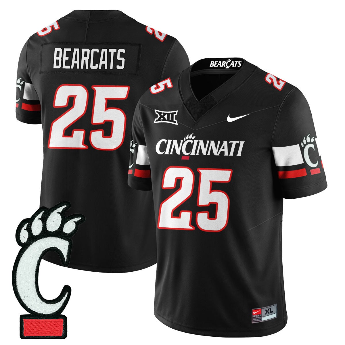 Cincinnati Bearcats Black Jersey - Nike Cincinnati Bearcats #25 Black