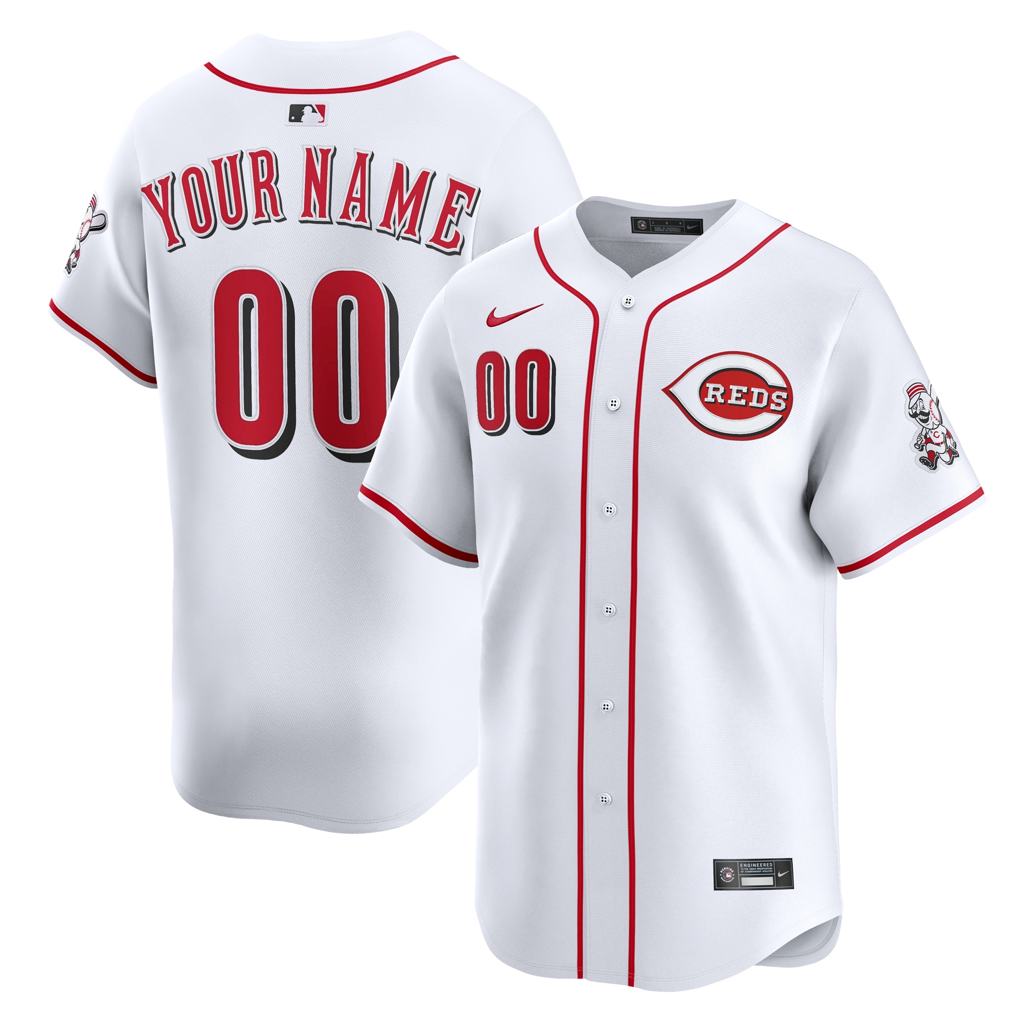 Cincinnati Reds Home Limited Custom Jersey - White