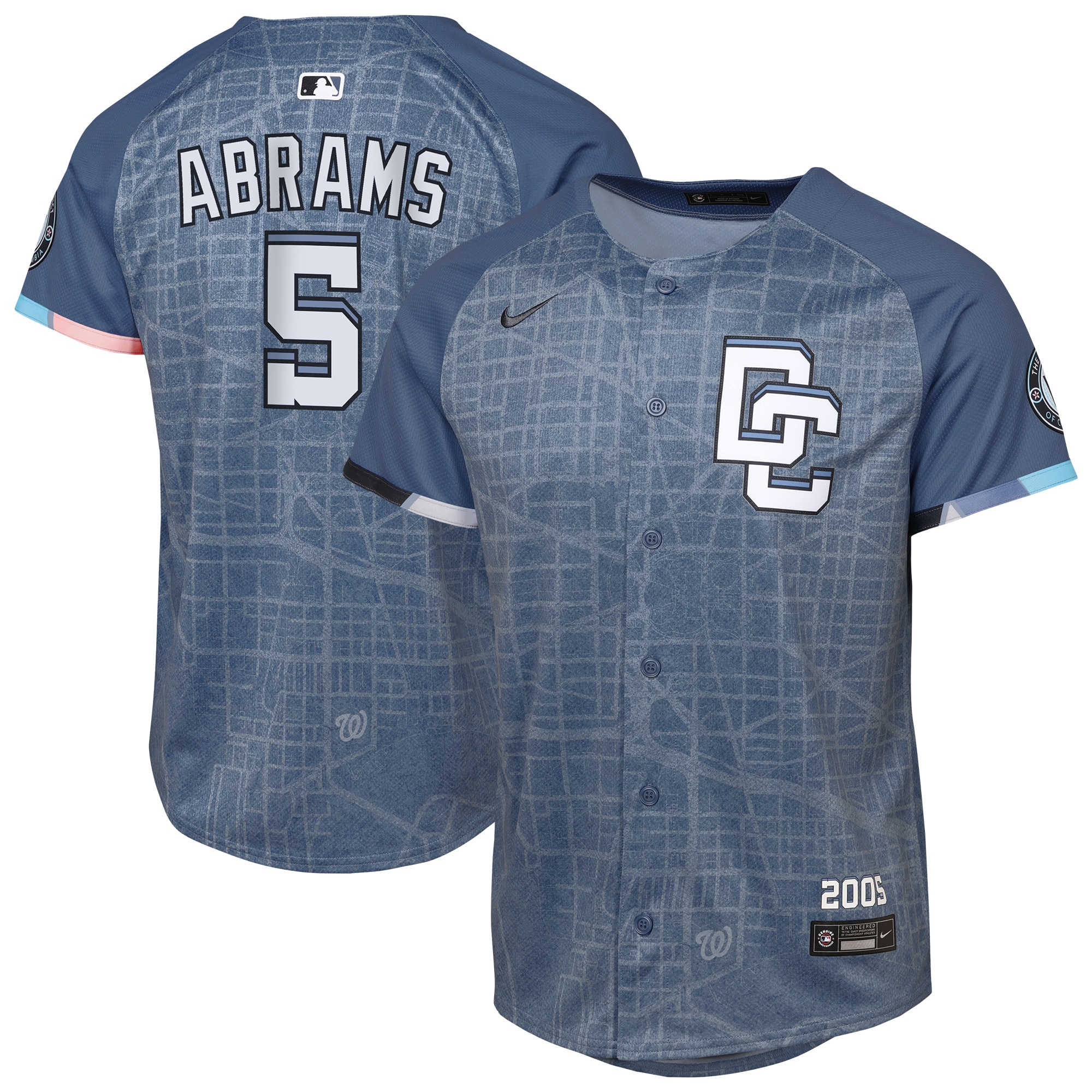CJ Abrams Washington Nationals Youth 2025 City Connect Limited Player Jersey - Blue