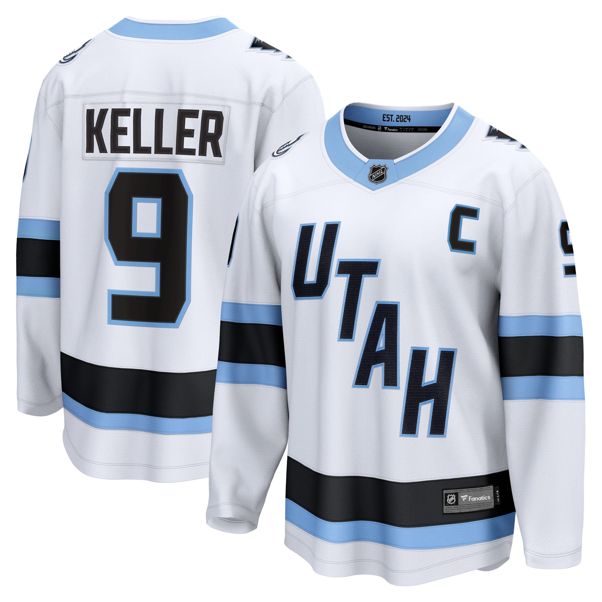 Clayton Keller Utah Mammoth Fanatics Away Breakaway Player Jersey