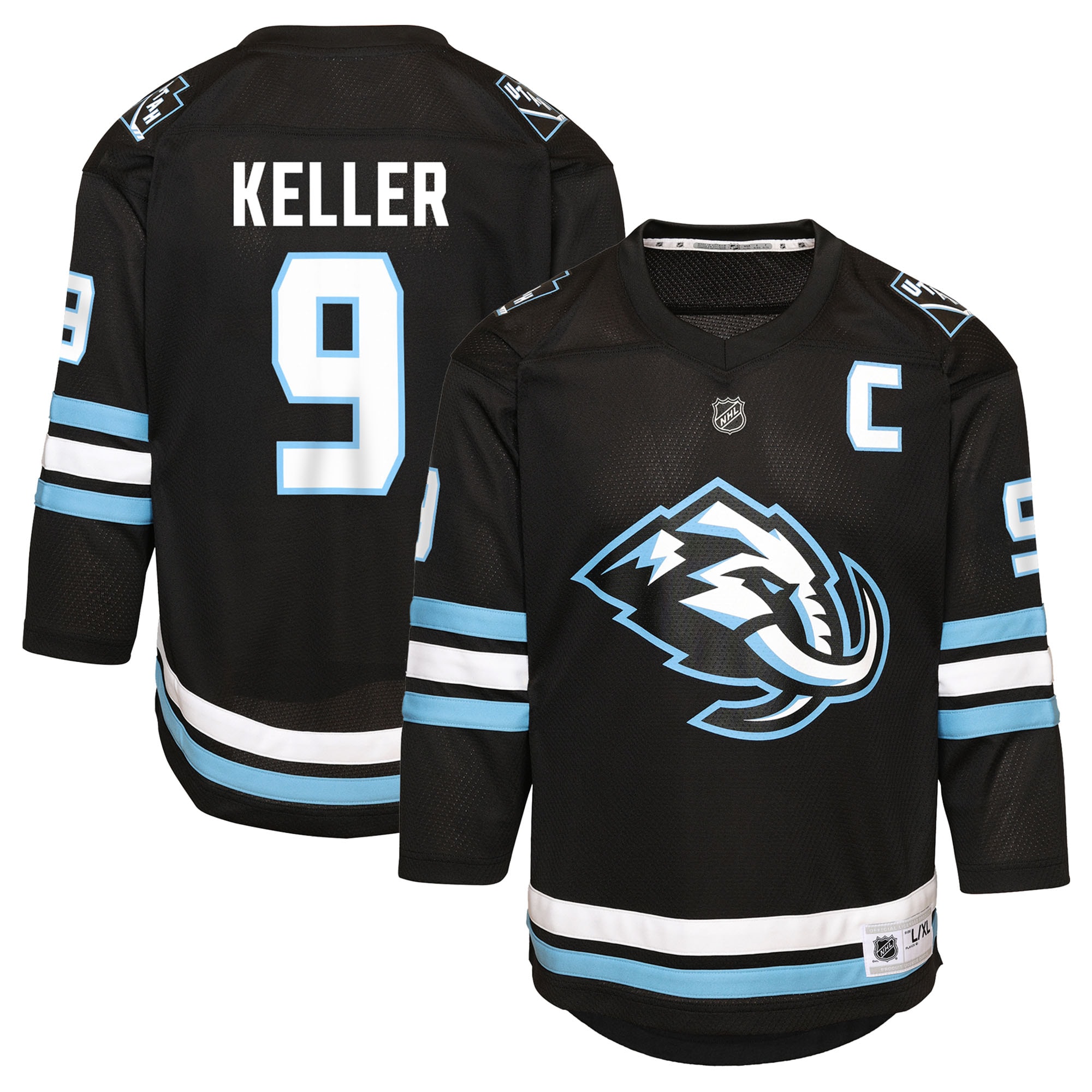 Clayton Keller Utah Mammoth Youth Home Player Jersey - Black