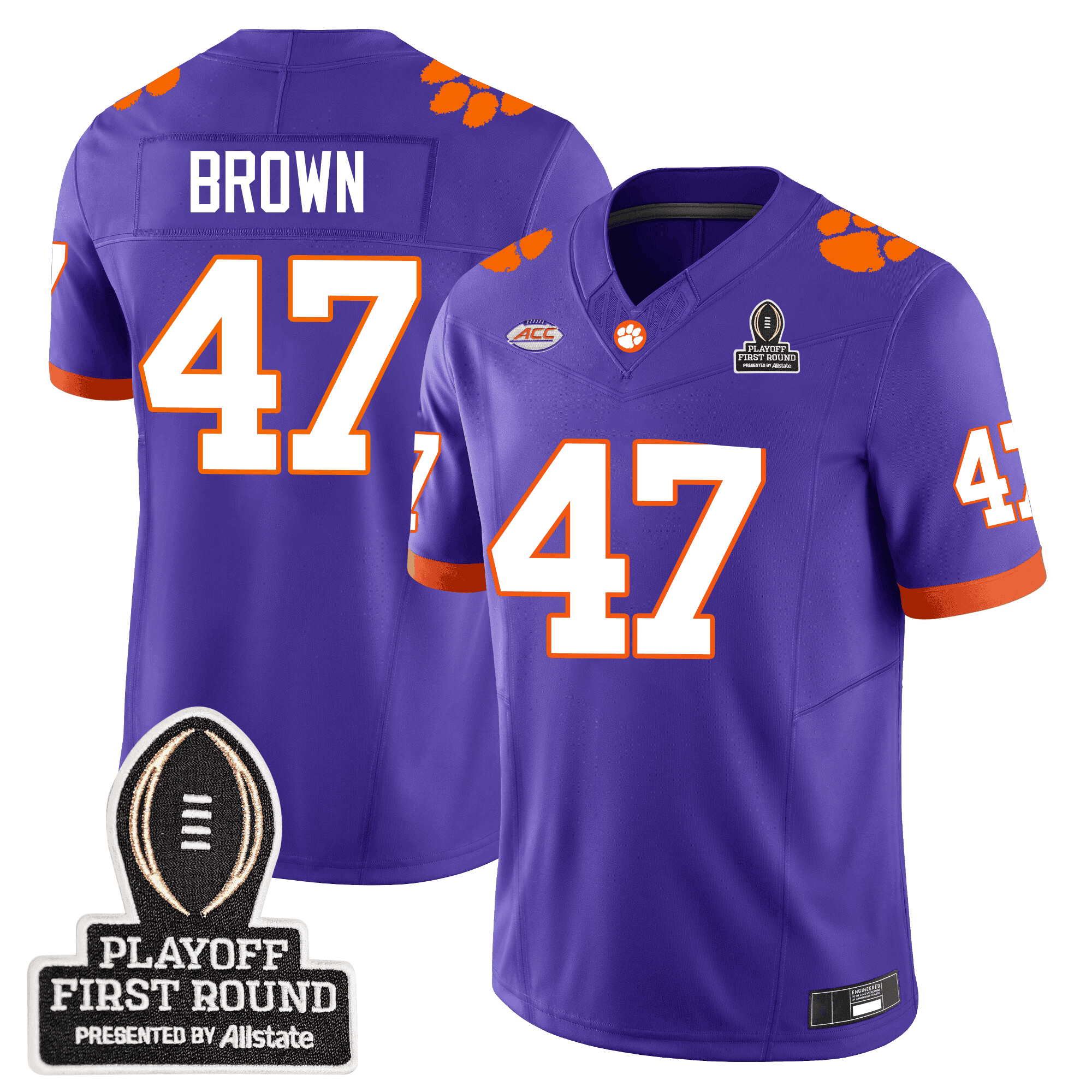 Alternative view of Clemson Klubnik Purple Jersey - Nike Clemson Klubnik #2 Purple Jersey