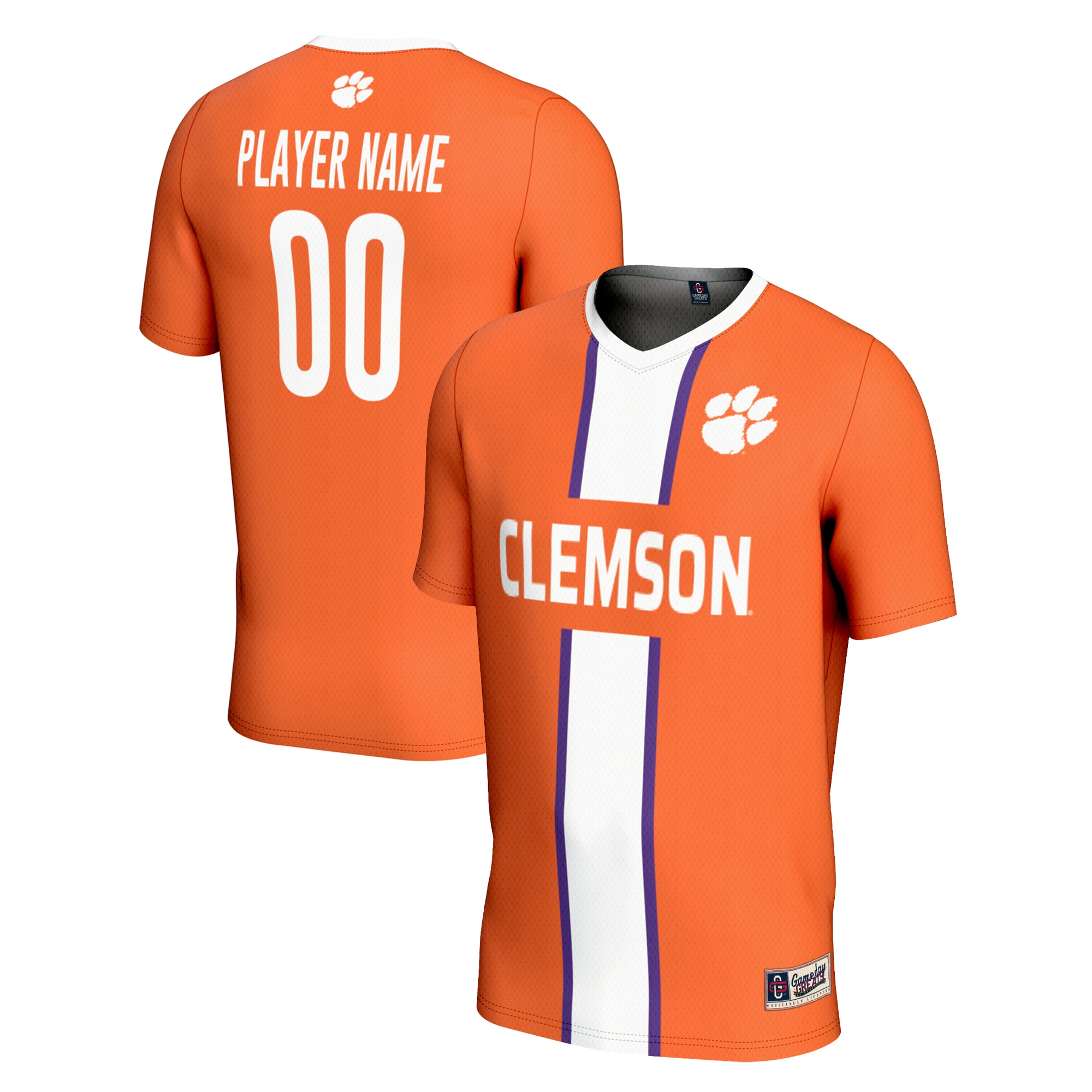 Clemson Tigers GameDay Greats Youth Lightweight Pick-A-Player NIL Men's Soccer Jersey Orange