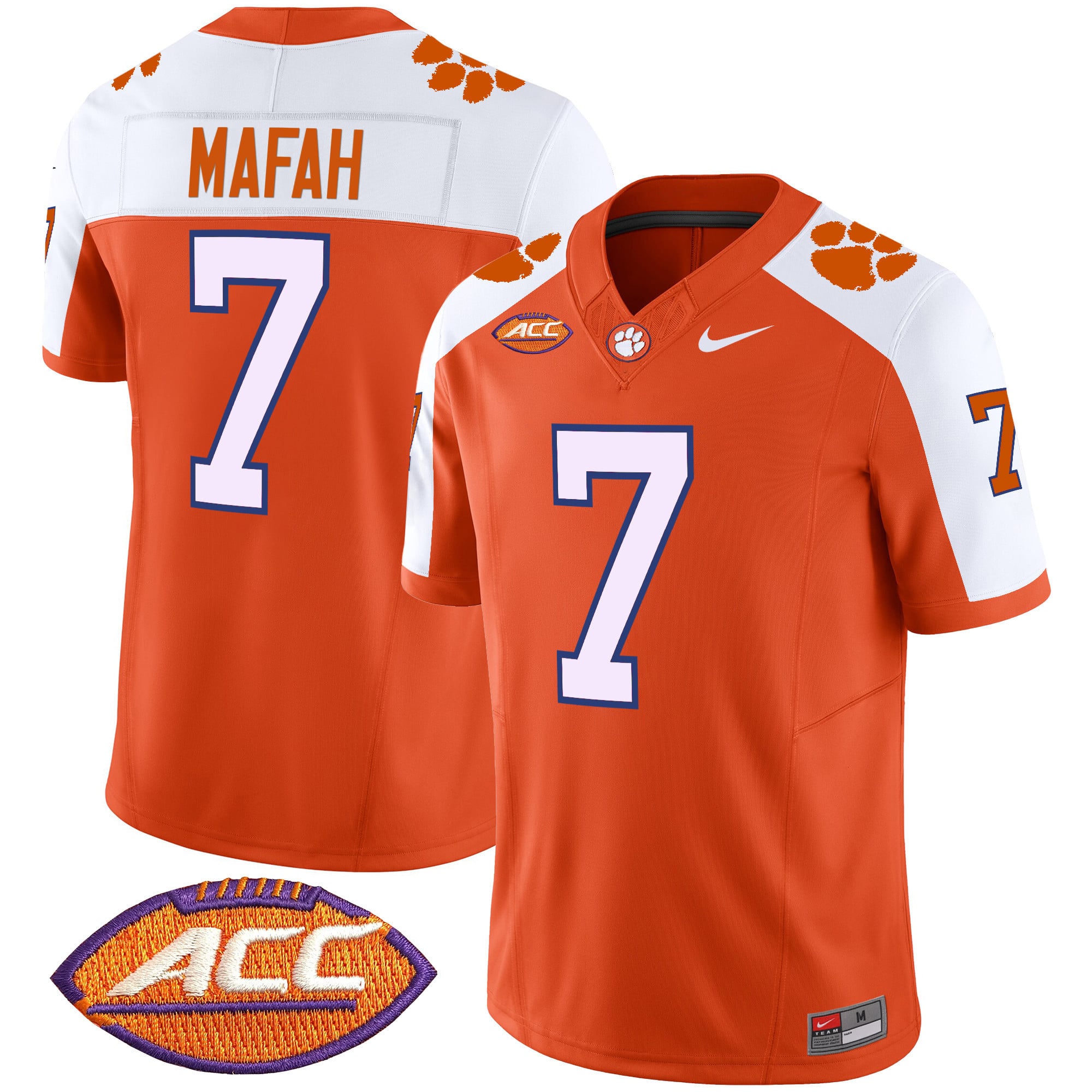 Alternative view of Clemson Tigers Klubnik Jersey - Nike Clemson Tigers Klubnik #2 Orange