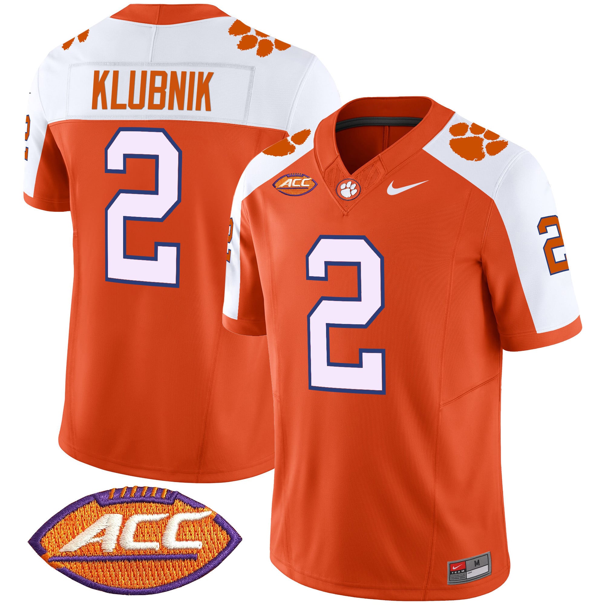 Clemson Tigers Klubnik Jersey - Nike Clemson Tigers Klubnik #2 Orange