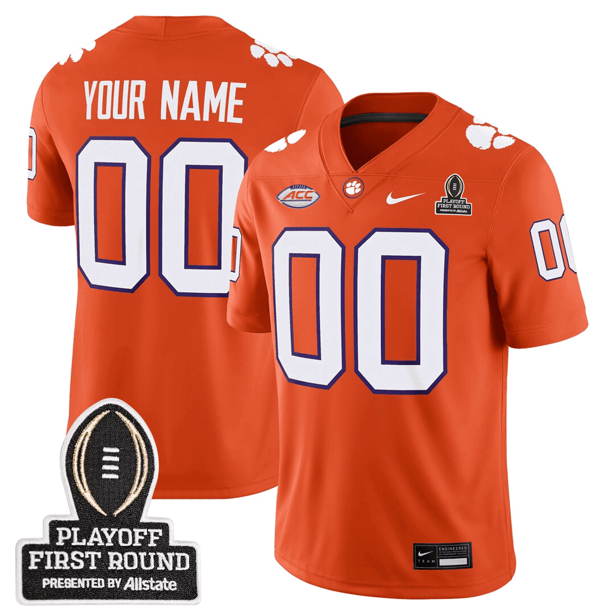 Alternative view of Clemson Tigers Purple Jersey - Nike Clemson Tigers Purple Football
