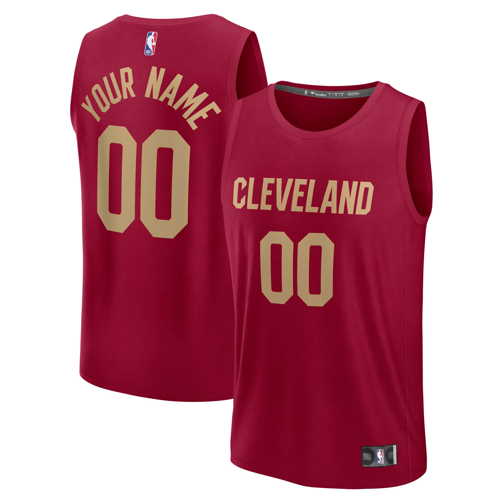 Cleveland Cavaliers Fanatics Youth Fast Break Custom Jersey - Icon Edition