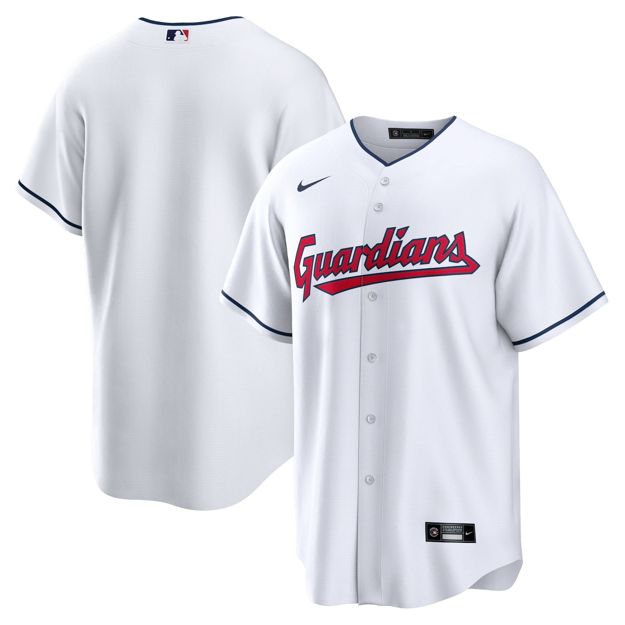 Cleveland Guardians Home Blank Jersey - White