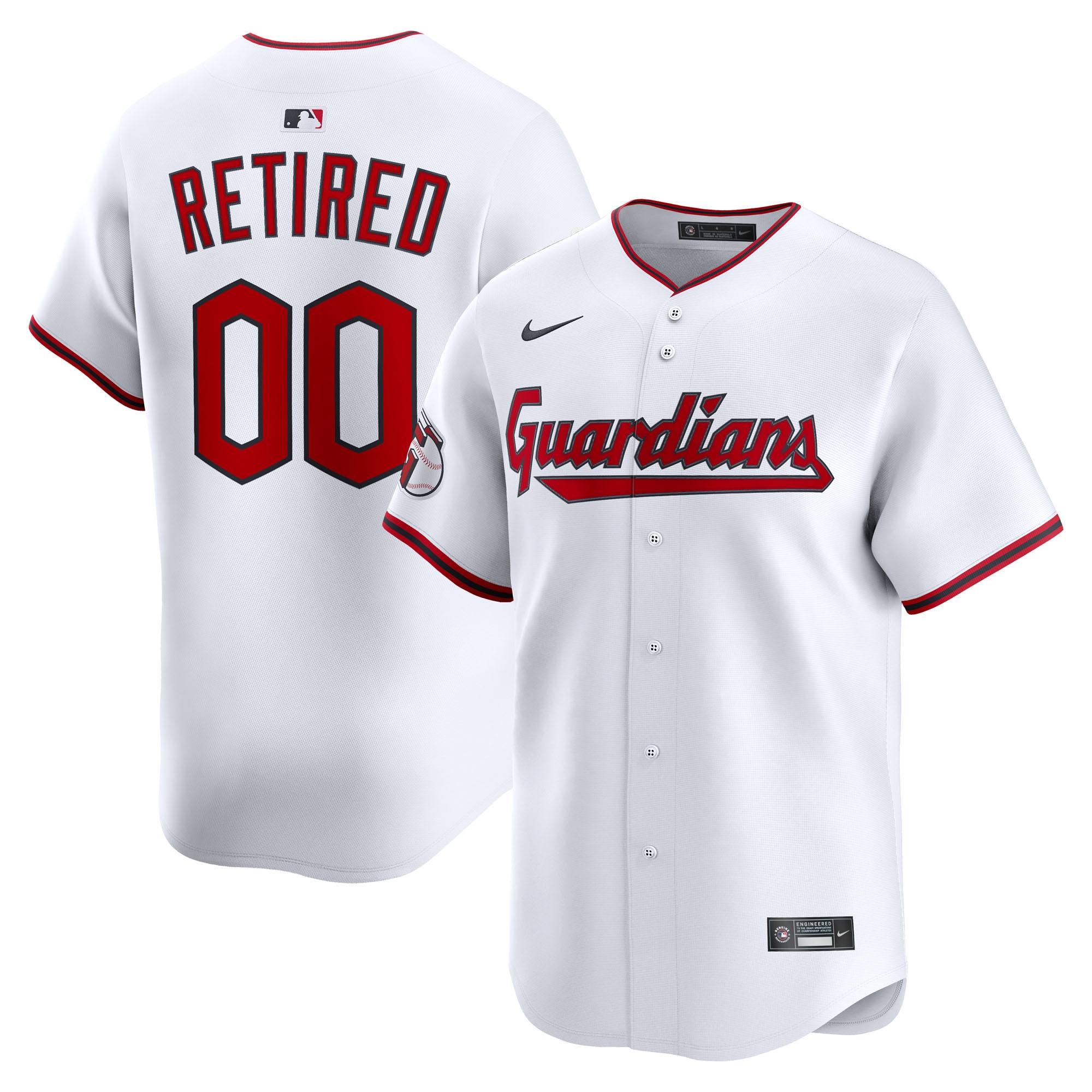Cleveland Guardians Home Limited Pick-A-Player Retired Roster Jersey - White