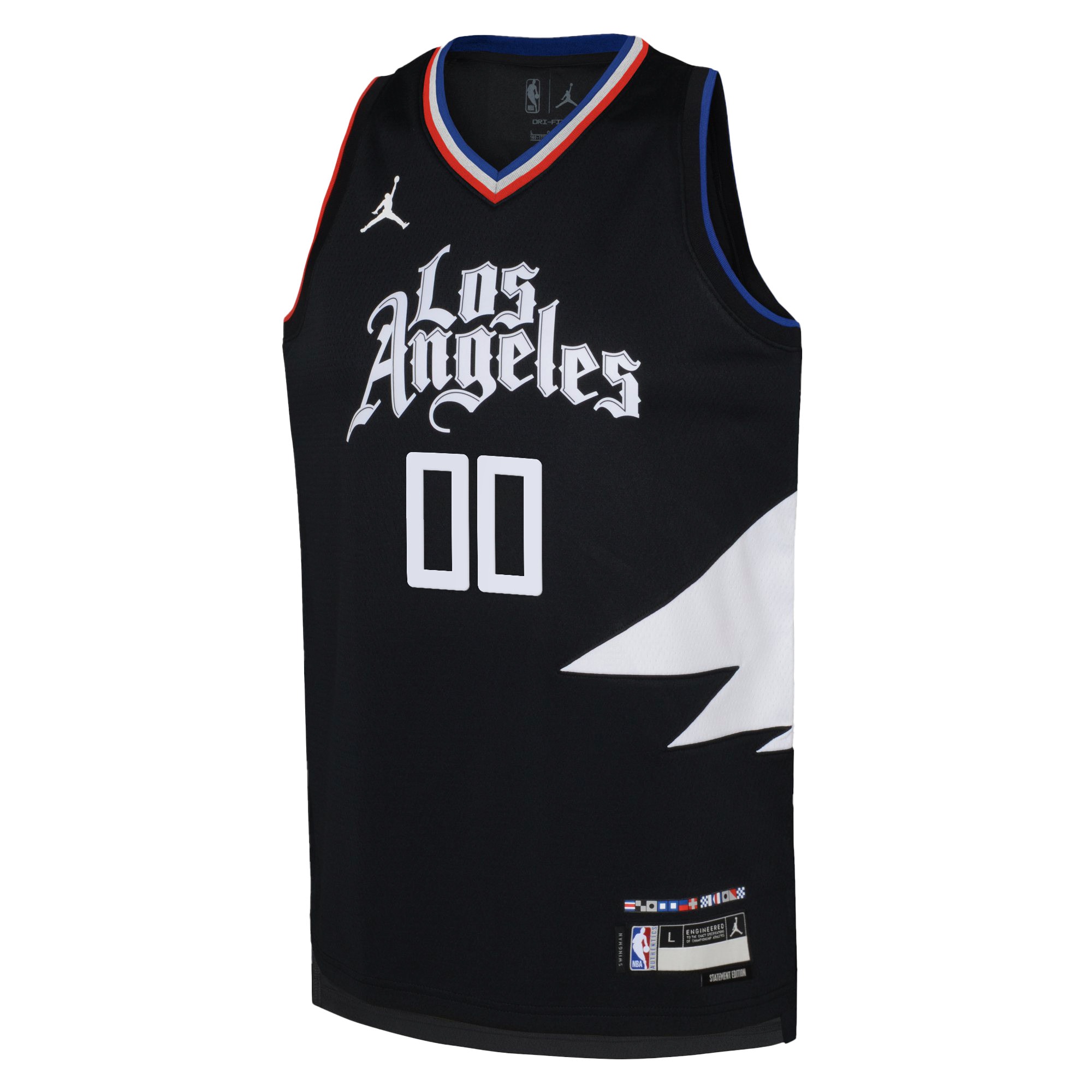 Alternative view of Clippers Black Custom Jersey - Jordan Los Angeles