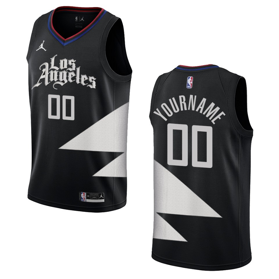 Clippers Nike Black Custom Jersey - Los Angeles - Statement Edition