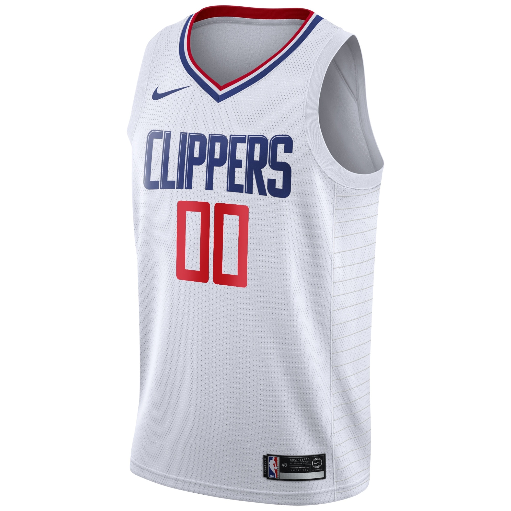 Alternative view of Clippers White Custom Jersey nike - Nike Clippers White Custom Jersey
