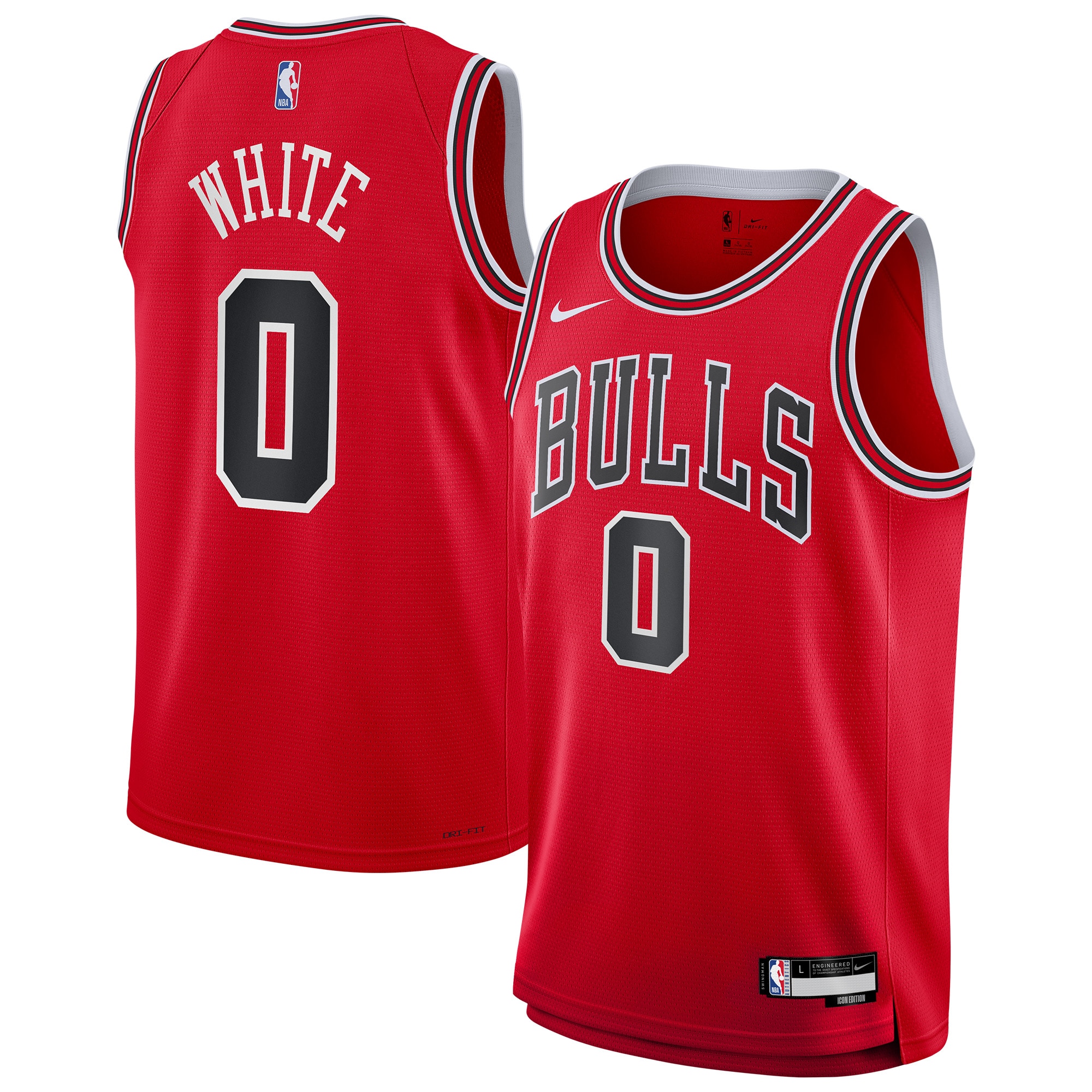 Coby White Chicago Bulls Youth Swingman Jersey - Red - Icon Edition
