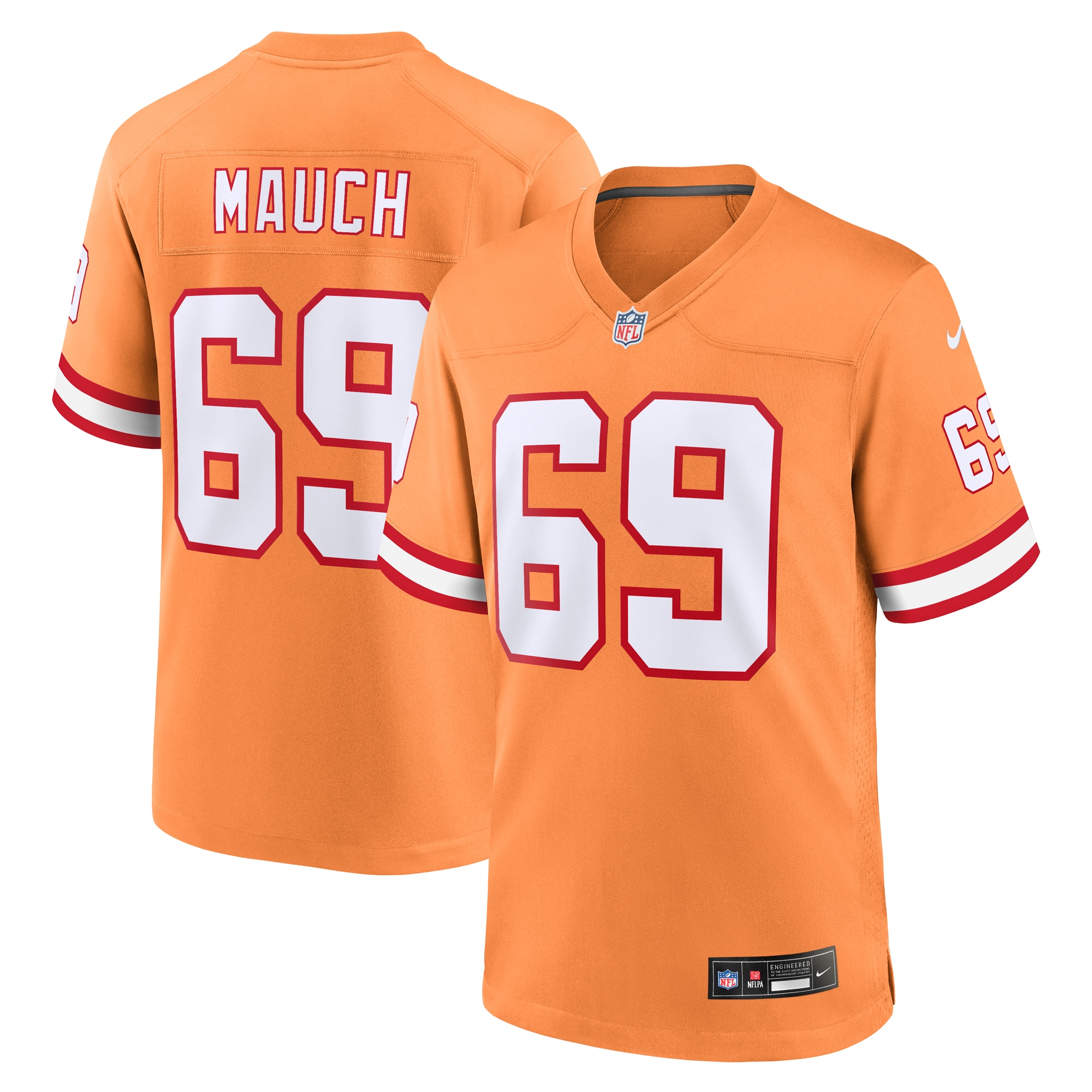 Cody Mauch Tampa Bay Buccaneers Alternate Game Jersey - Orange