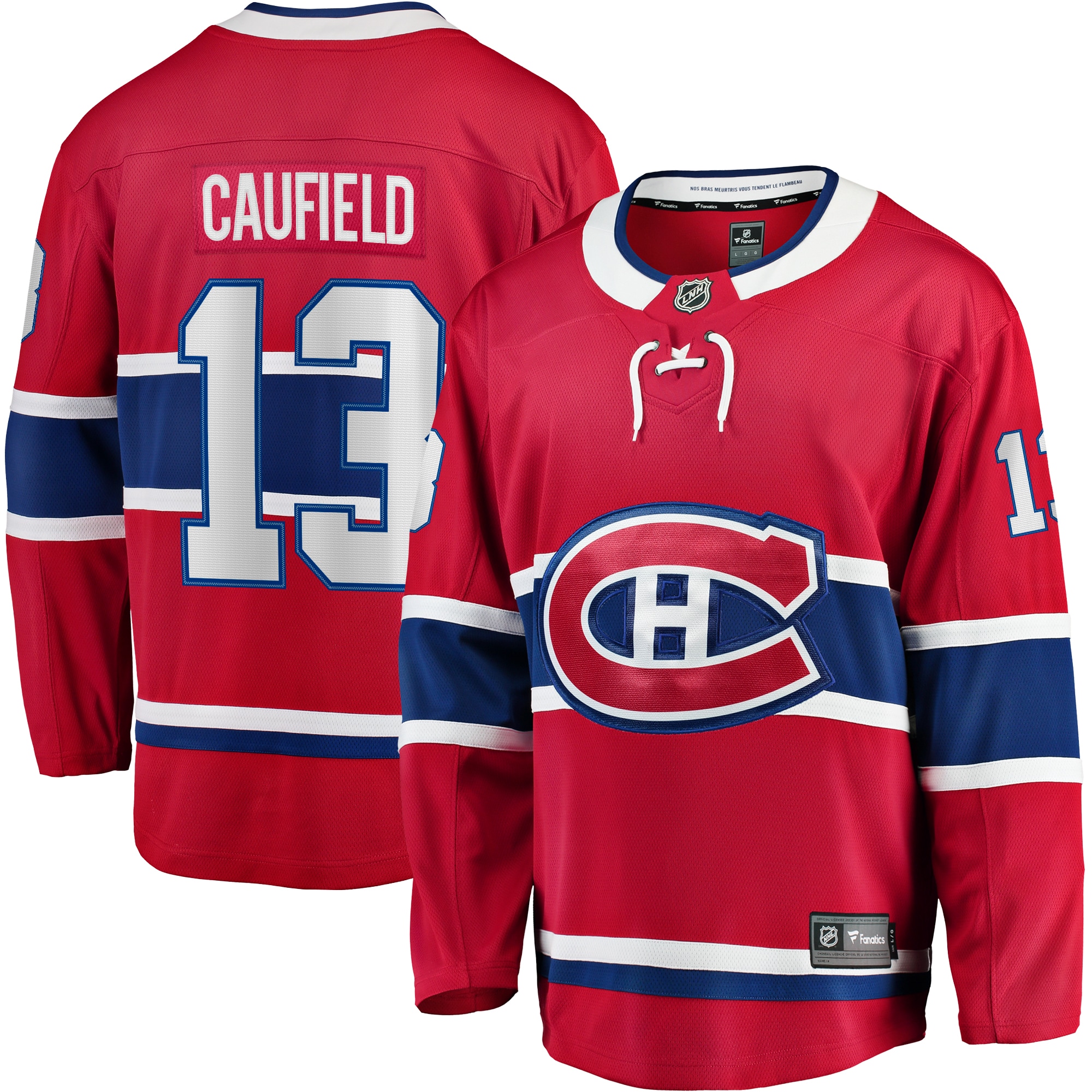 Cole Caufield Montreal Canadiens Fanatics Home Premier Breakaway Player Jersey - Red