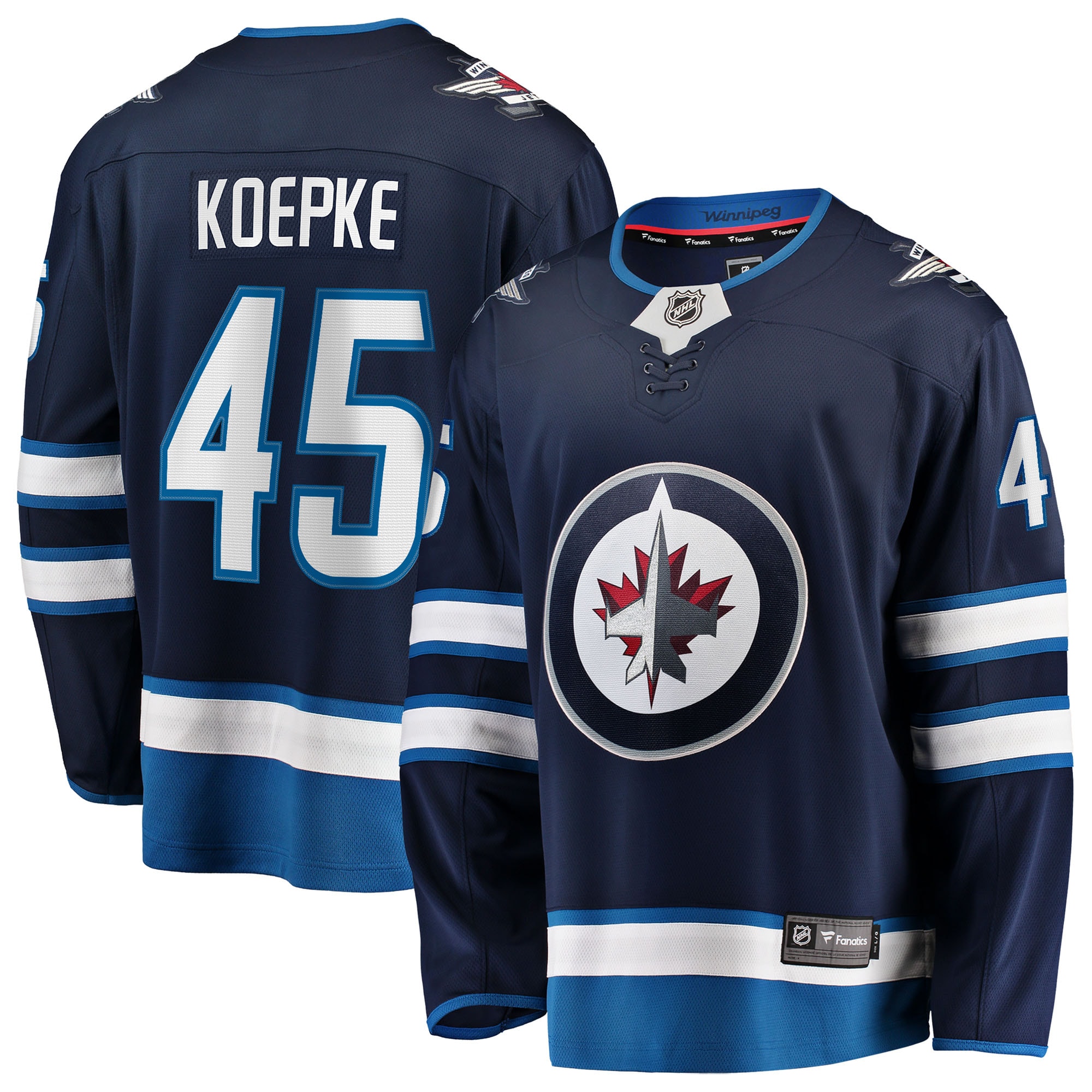 Cole Koepke Winnipeg Jets Fanatics Home Breakaway Jersey - Navy