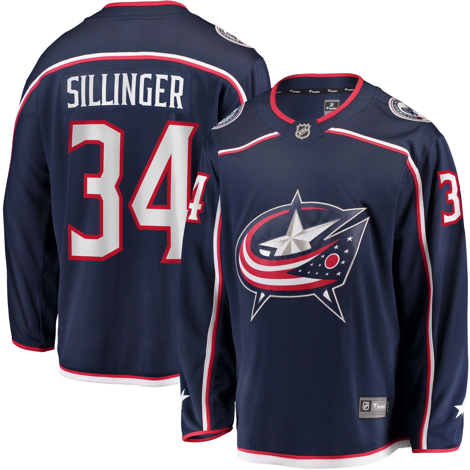 Cole Sillinger Columbus Blue Jackets Fanatics Home Breakaway Player Jersey - Navy
