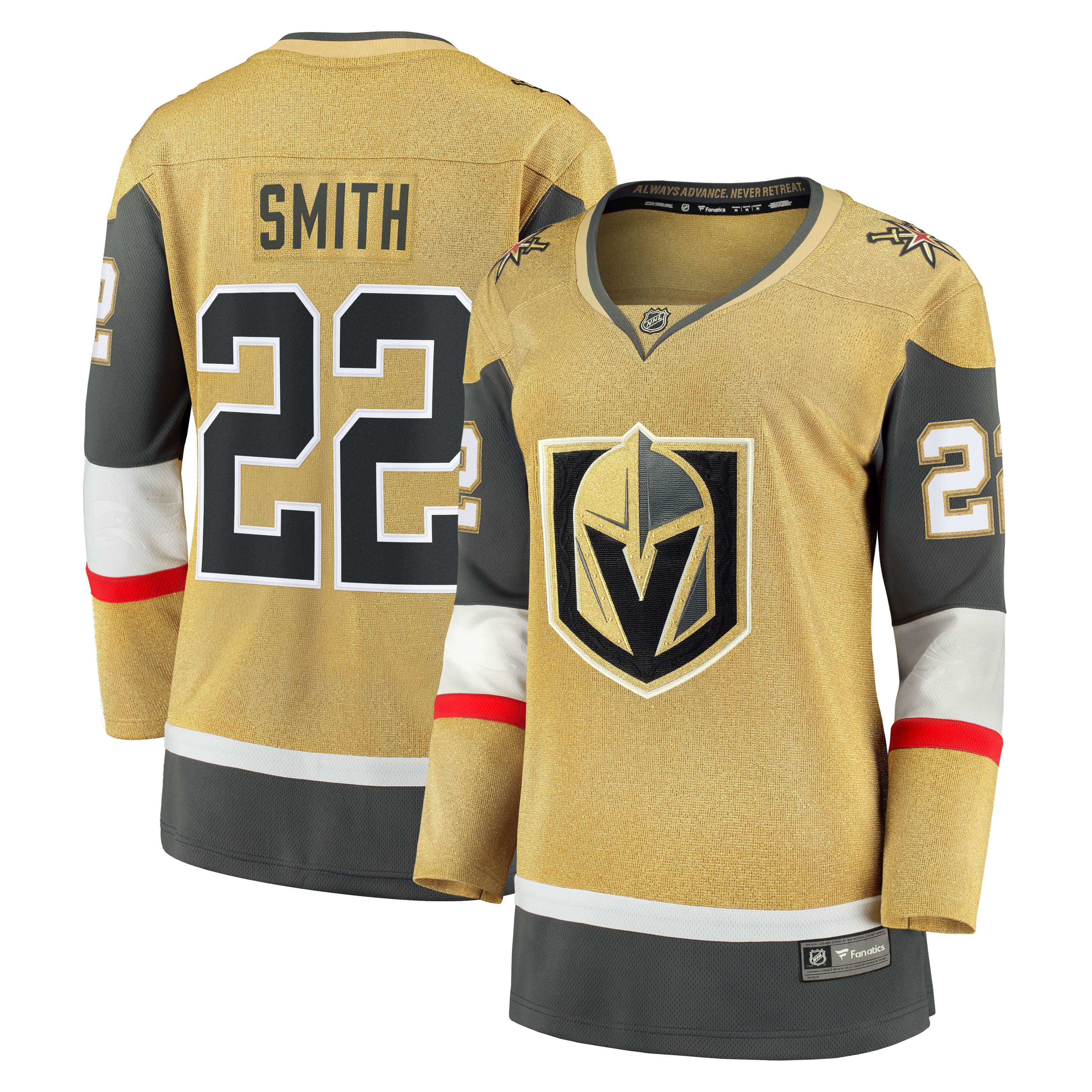 Cole Smith Vegas Golden Knights Fanatics Women's Home Breakaway Jersey - Gold