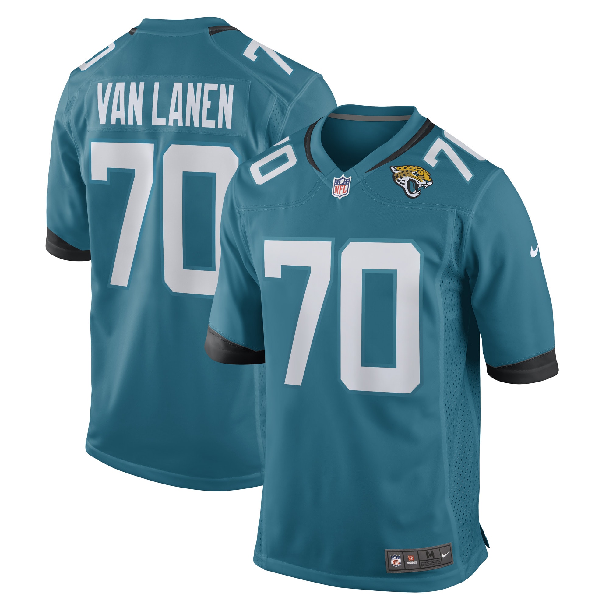 Cole Van Lanen Jacksonville Jaguars Game Player Jersey - Teal
