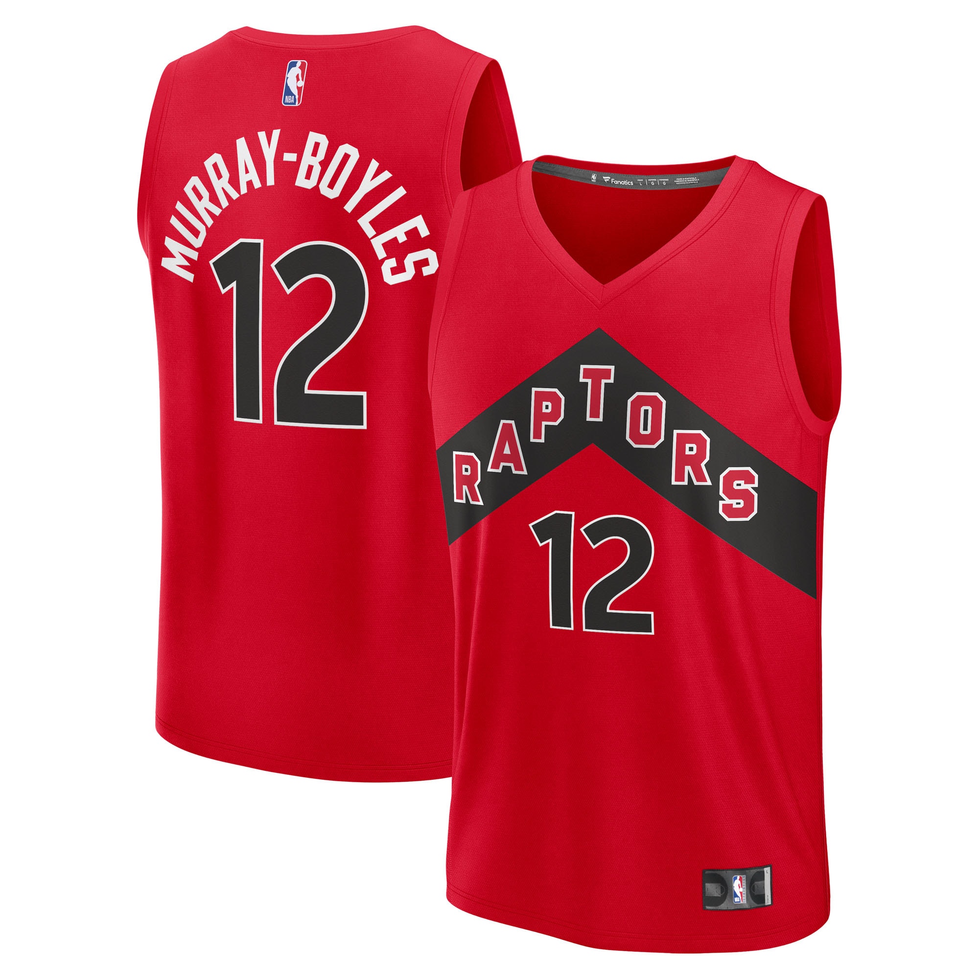 Collin Murray-Boyles Toronto Raptors Fanatics 2025 Draft First Round Pick Fast Break Jersey - Icon Edition - Red