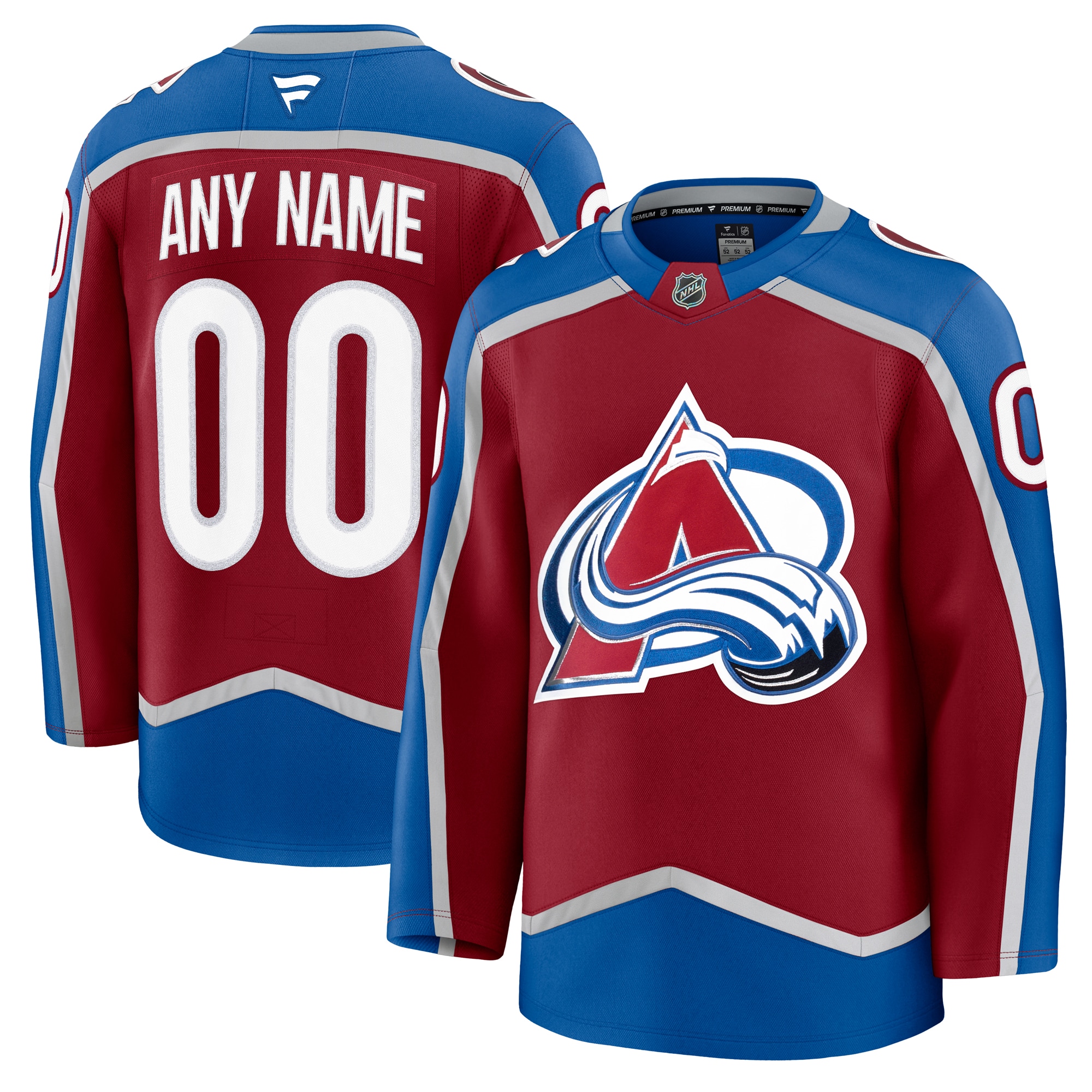 Colorado Avalanche Fanatics Home Premium Custom Jersey