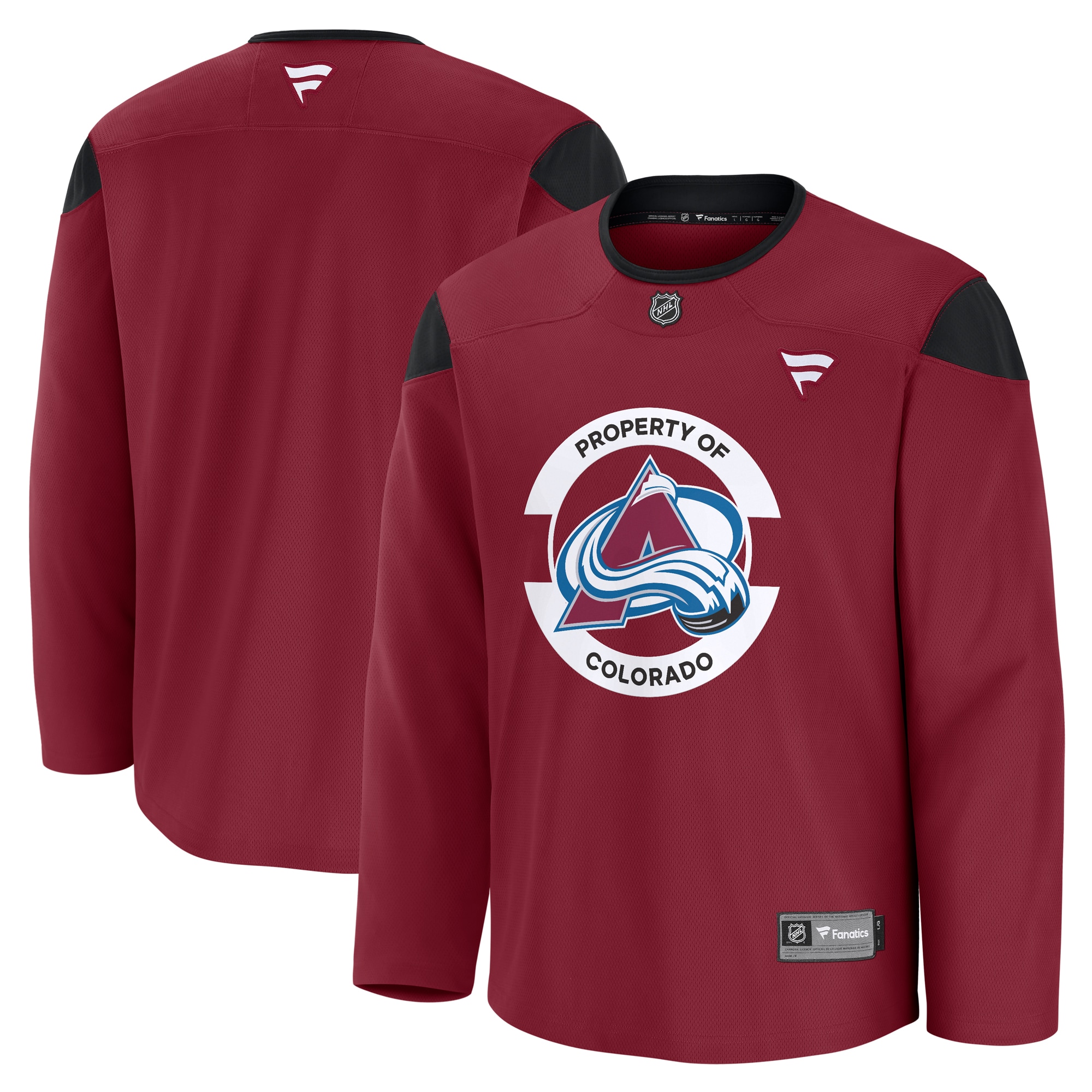 Colorado Avalanche Fanatics Practice Jersey - Burgundy