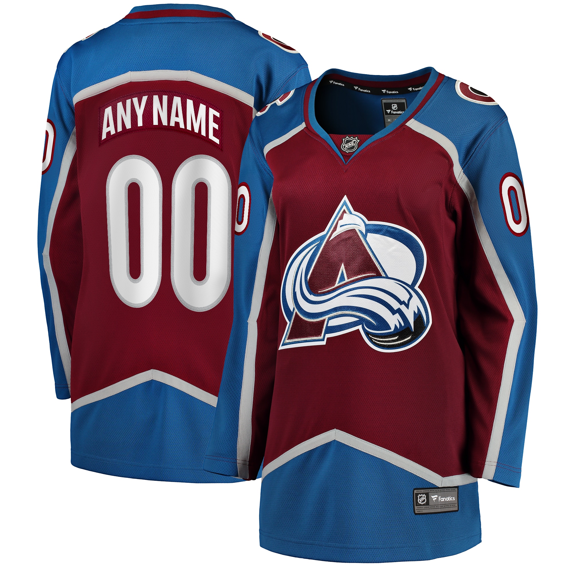 Colorado Avalanche Fanatics Women's Home Breakaway Custom Jersey - Maroon