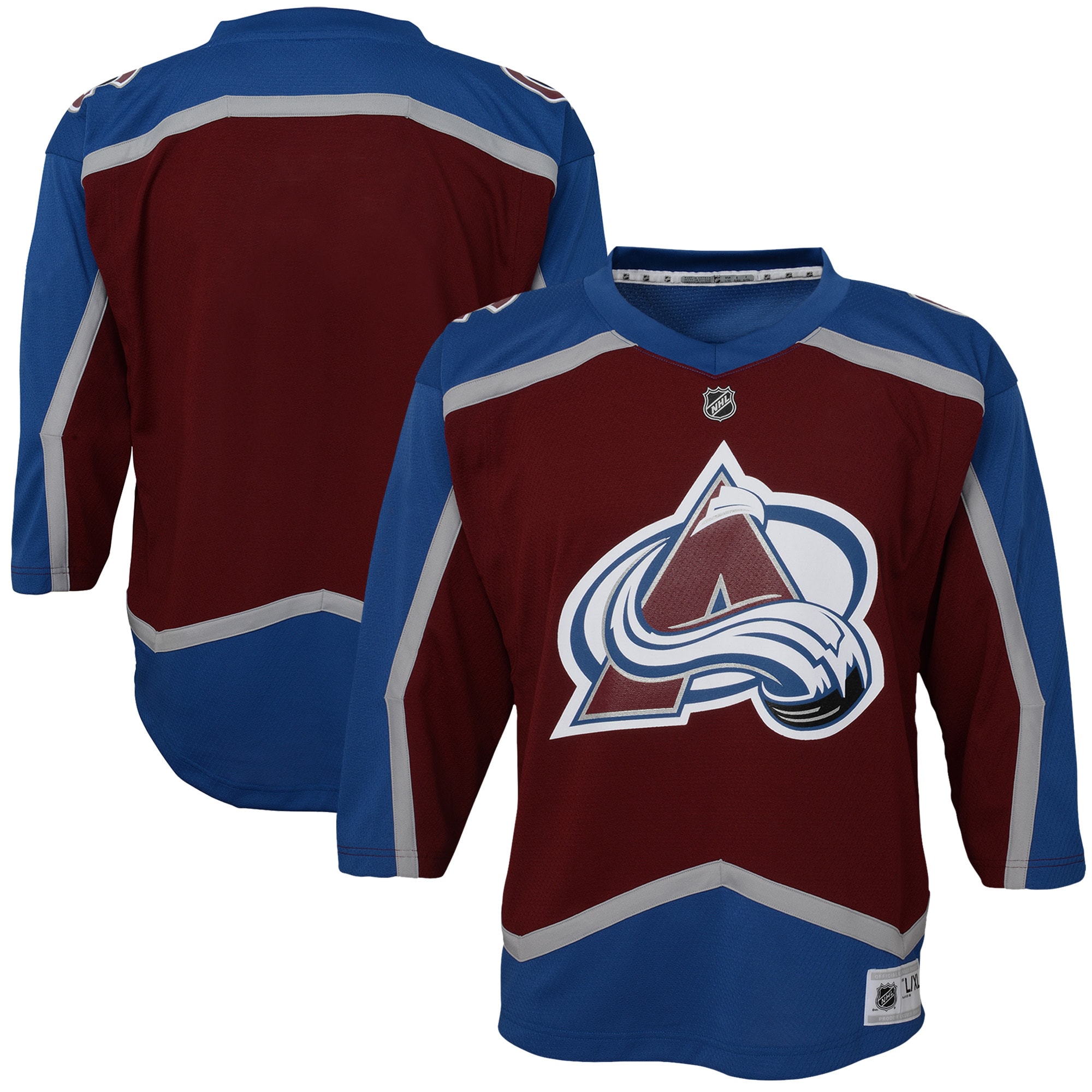 Colorado Avalanche Youth Home Blank Jersey - Burgundy