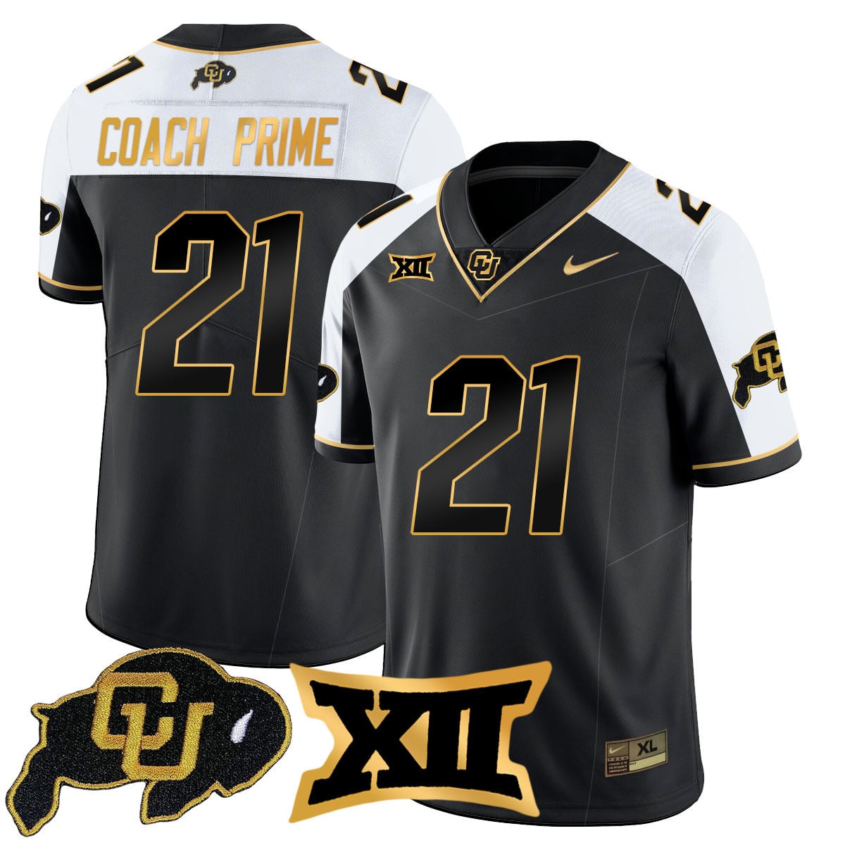 Colorado Buffaloes #21 Jersey - Nike - Black & Gold
